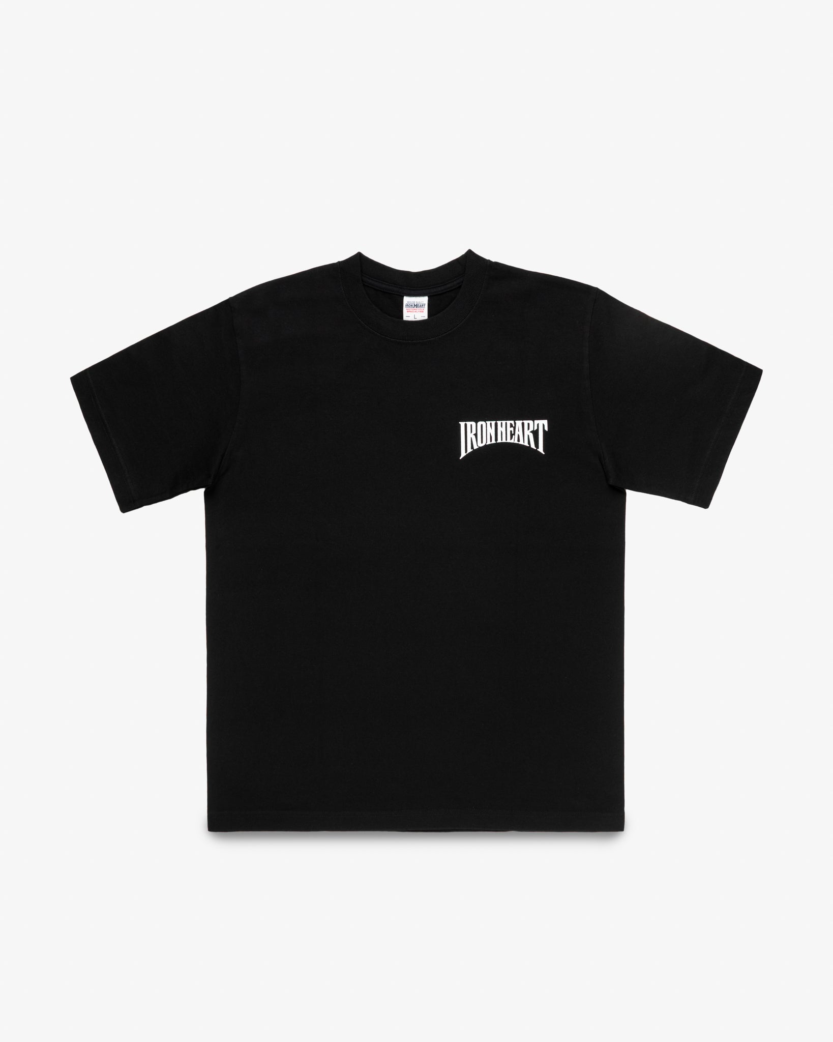 7.5oz Printed Loopwheel Crew Neck T-Shirt - Black