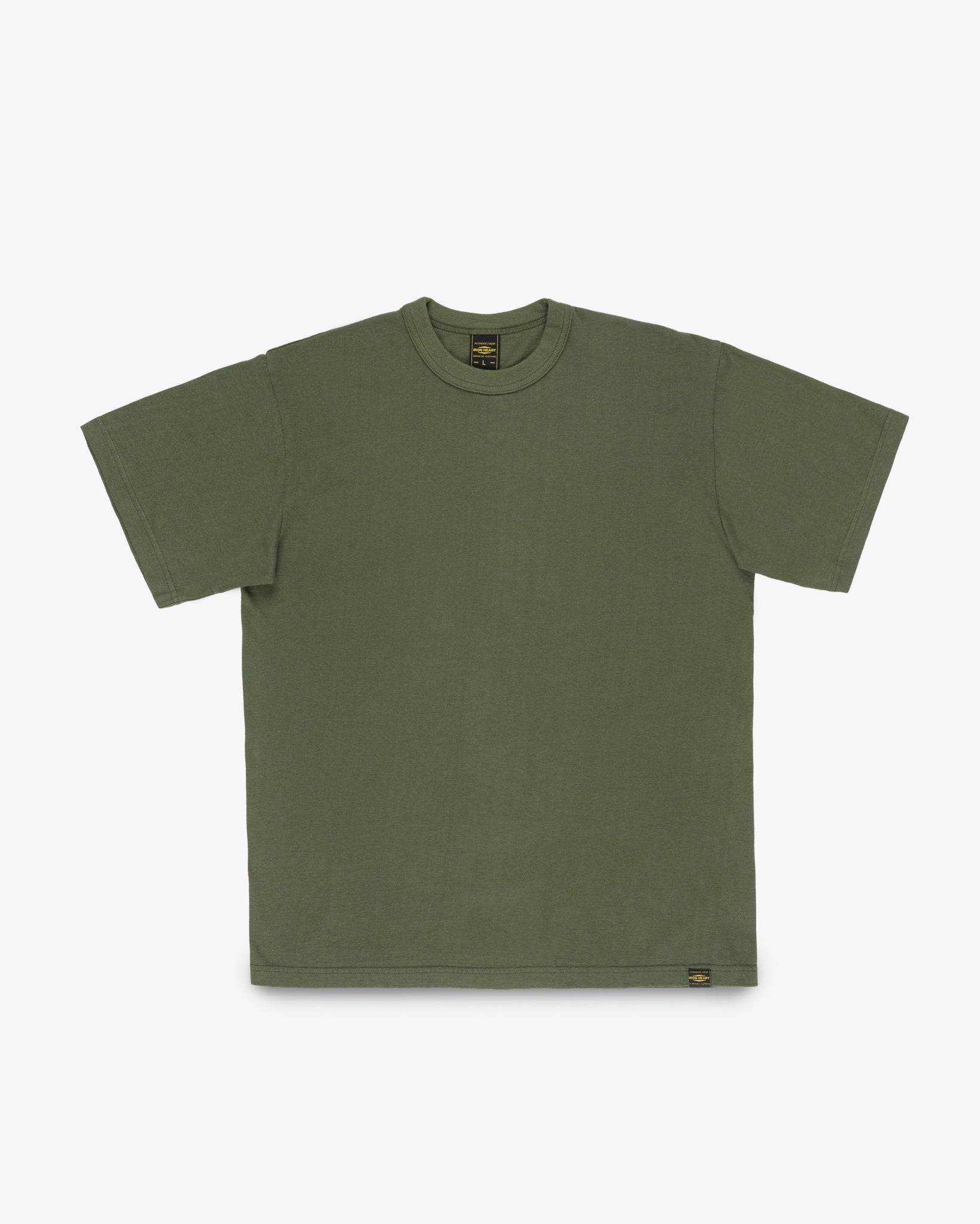 6.5oz Loopwheel Crew Neck T-Shirt with longer body - Olive
