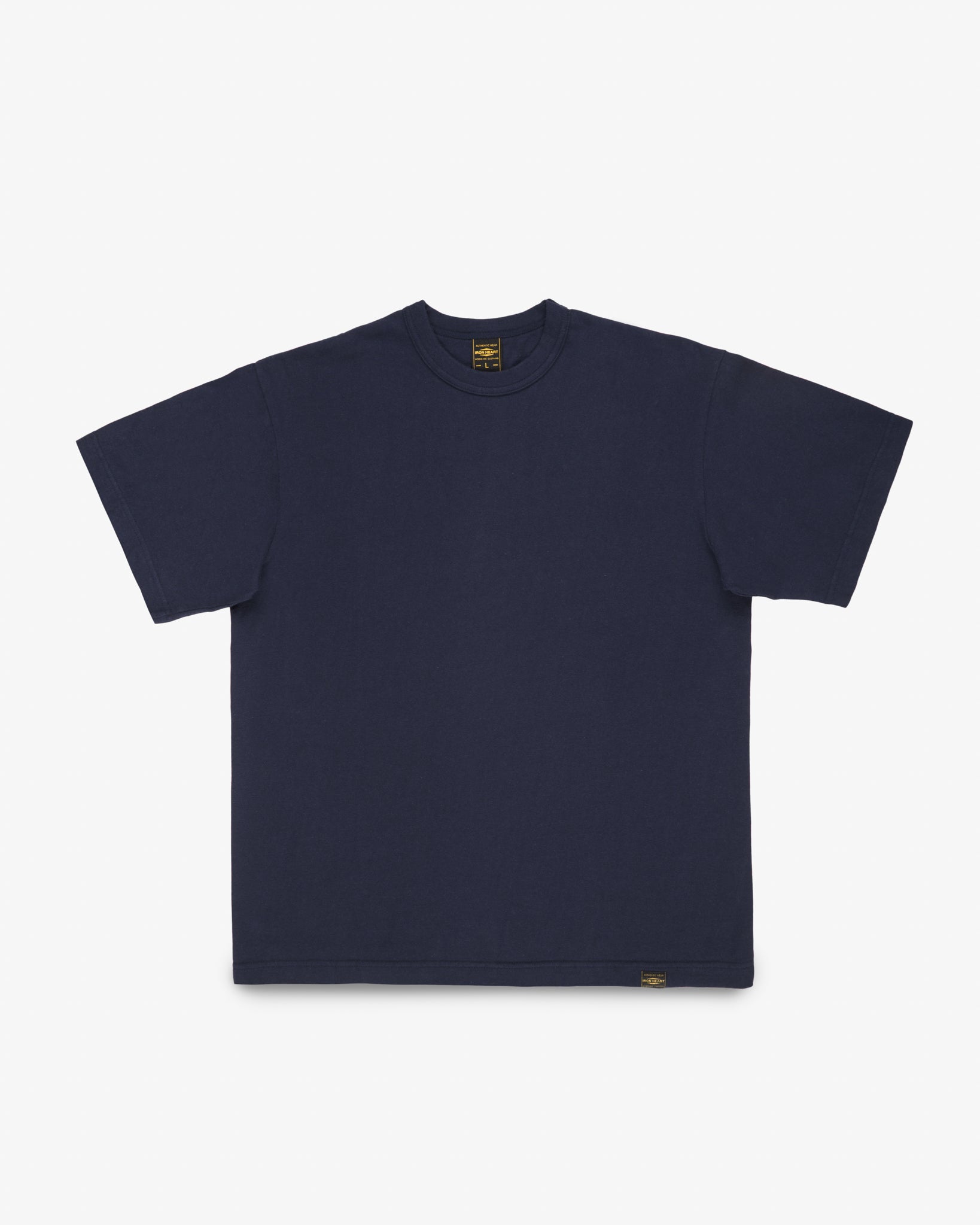 6.5oz Loopwheel Crew Neck T-Shirt with longer body - Navy