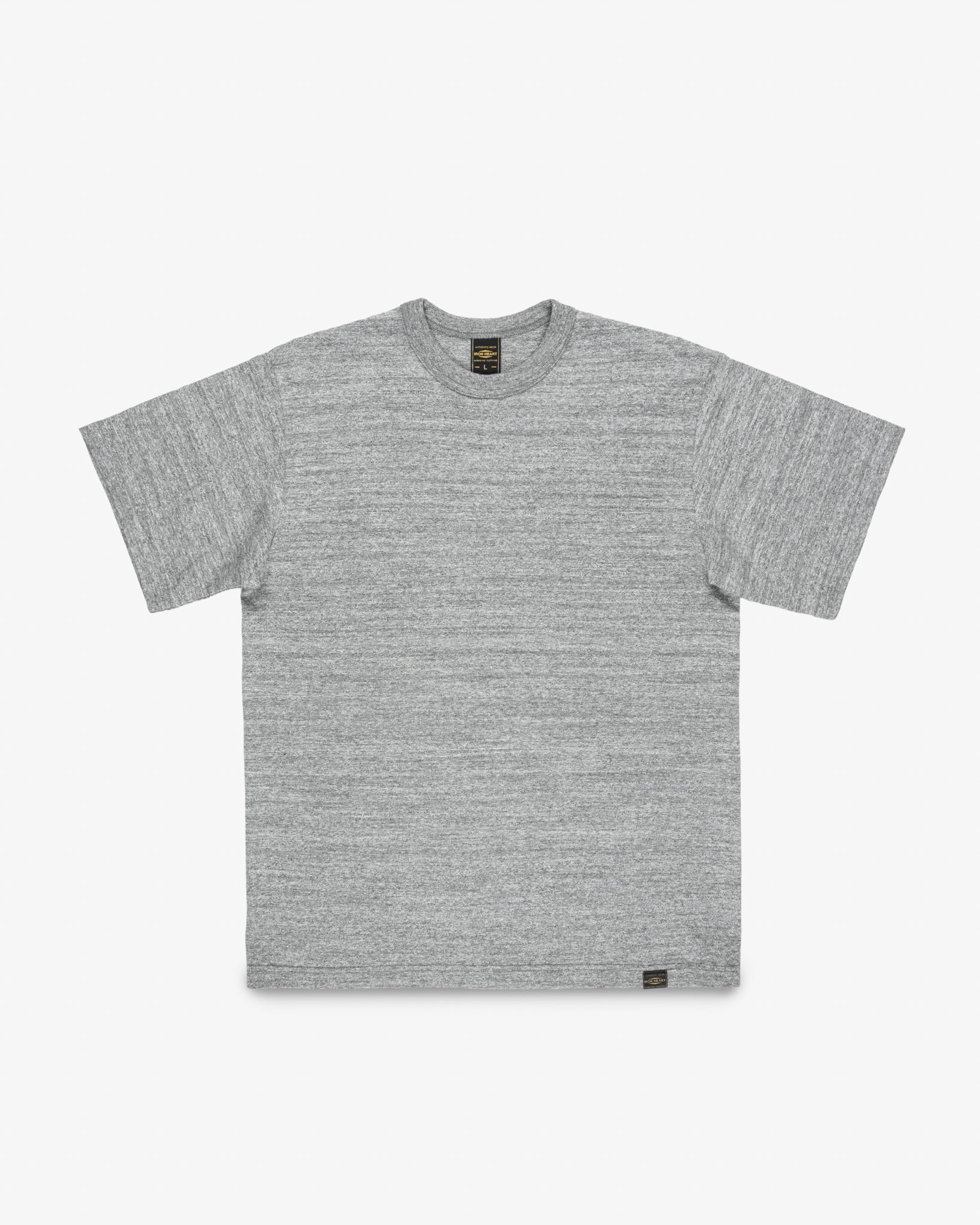 6.5oz Loopwheel Crew Neck T-Shirt with longer body - Light Grey
