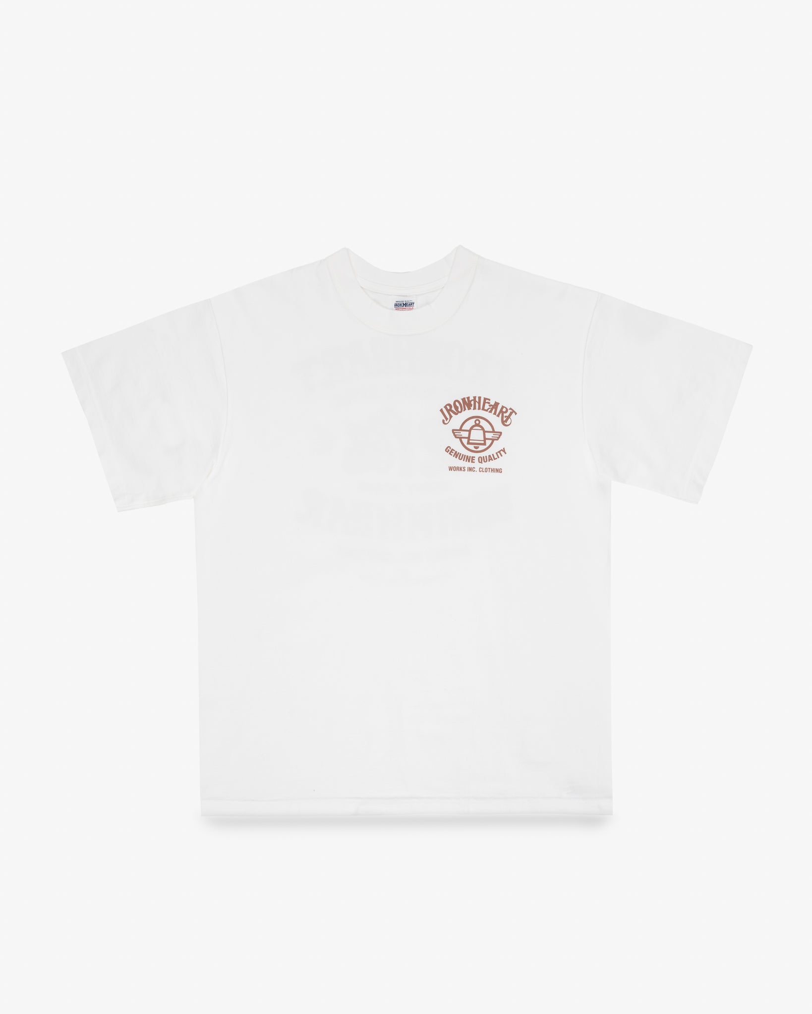 7.5oz Printed Loopwheel Crew Neck T-Shirt - White