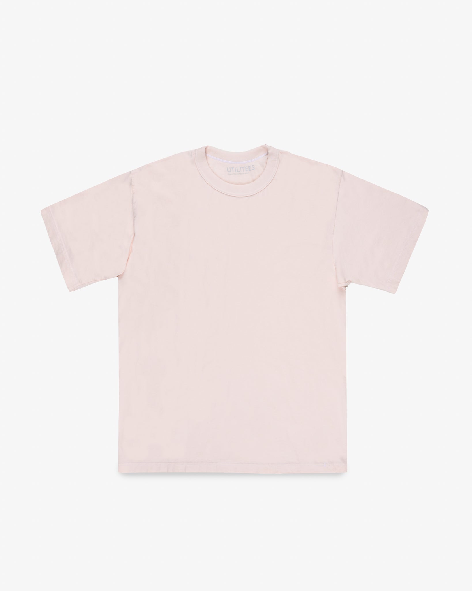 UTILITEES - 5.5oz Loopwheel Crew Neck T-Shirt - Natural Pigment Dyed Sakura