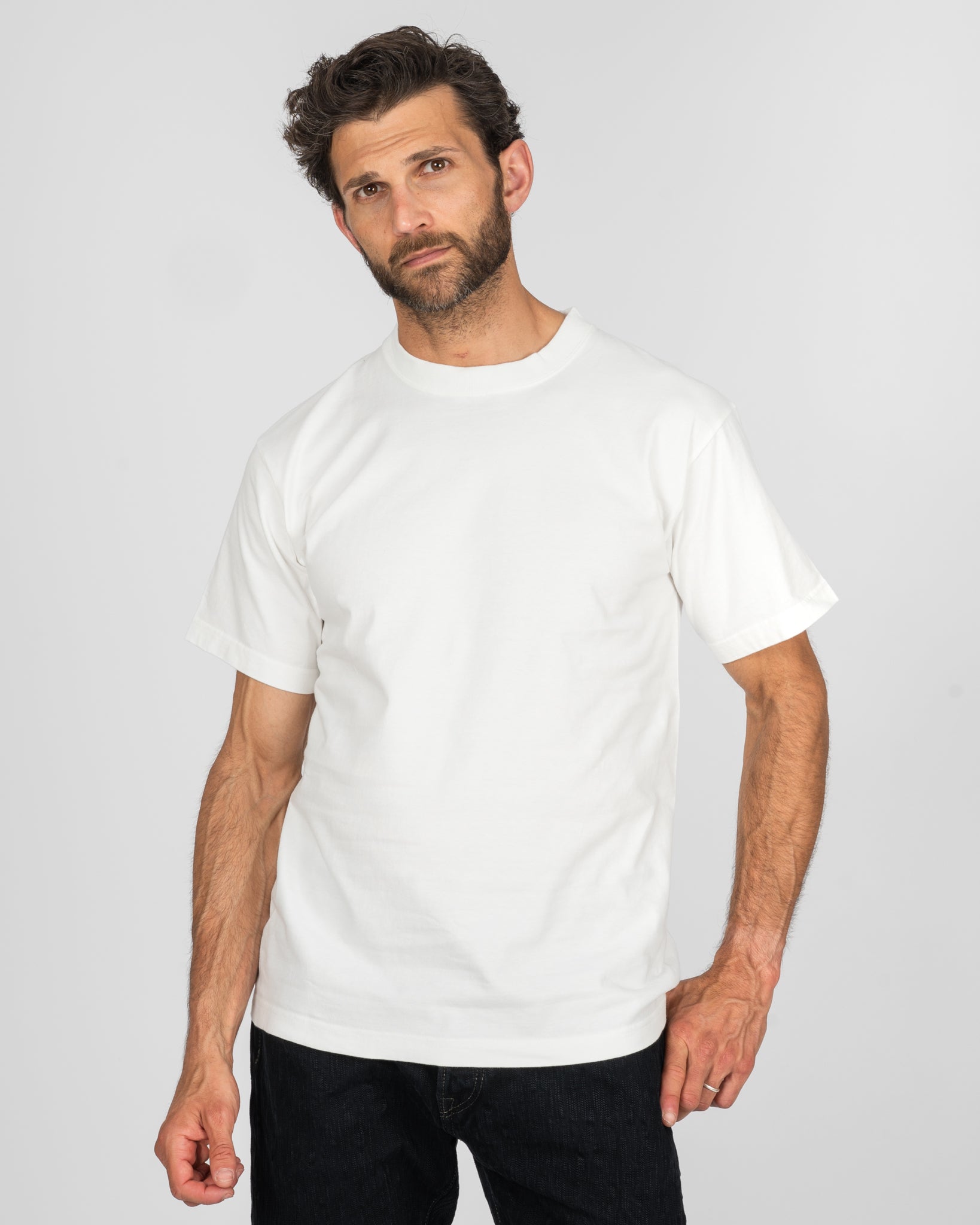 7.5oz Loopwheel Crew Neck T-Shirt - White