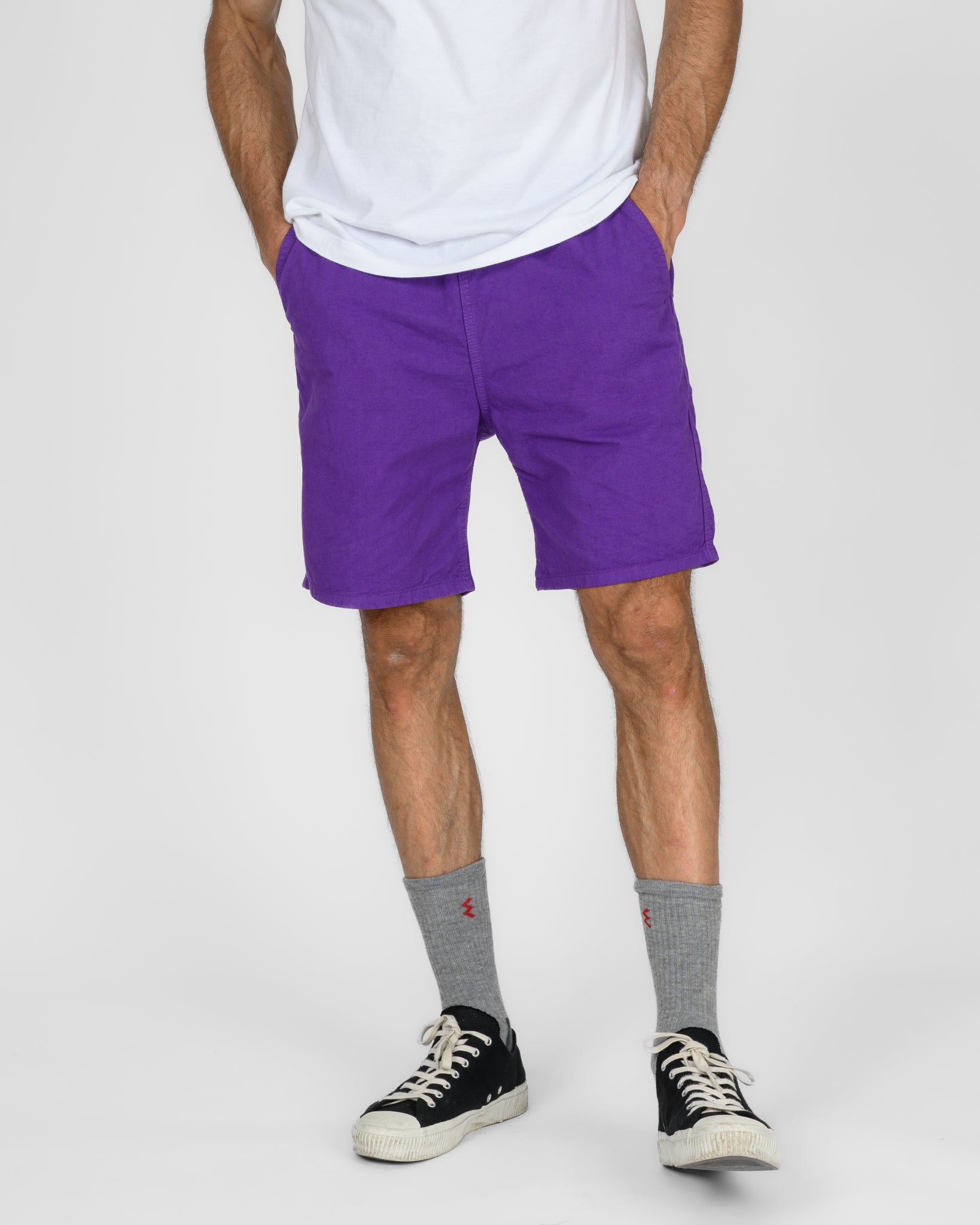 Cotton Easy Shorts - Purple