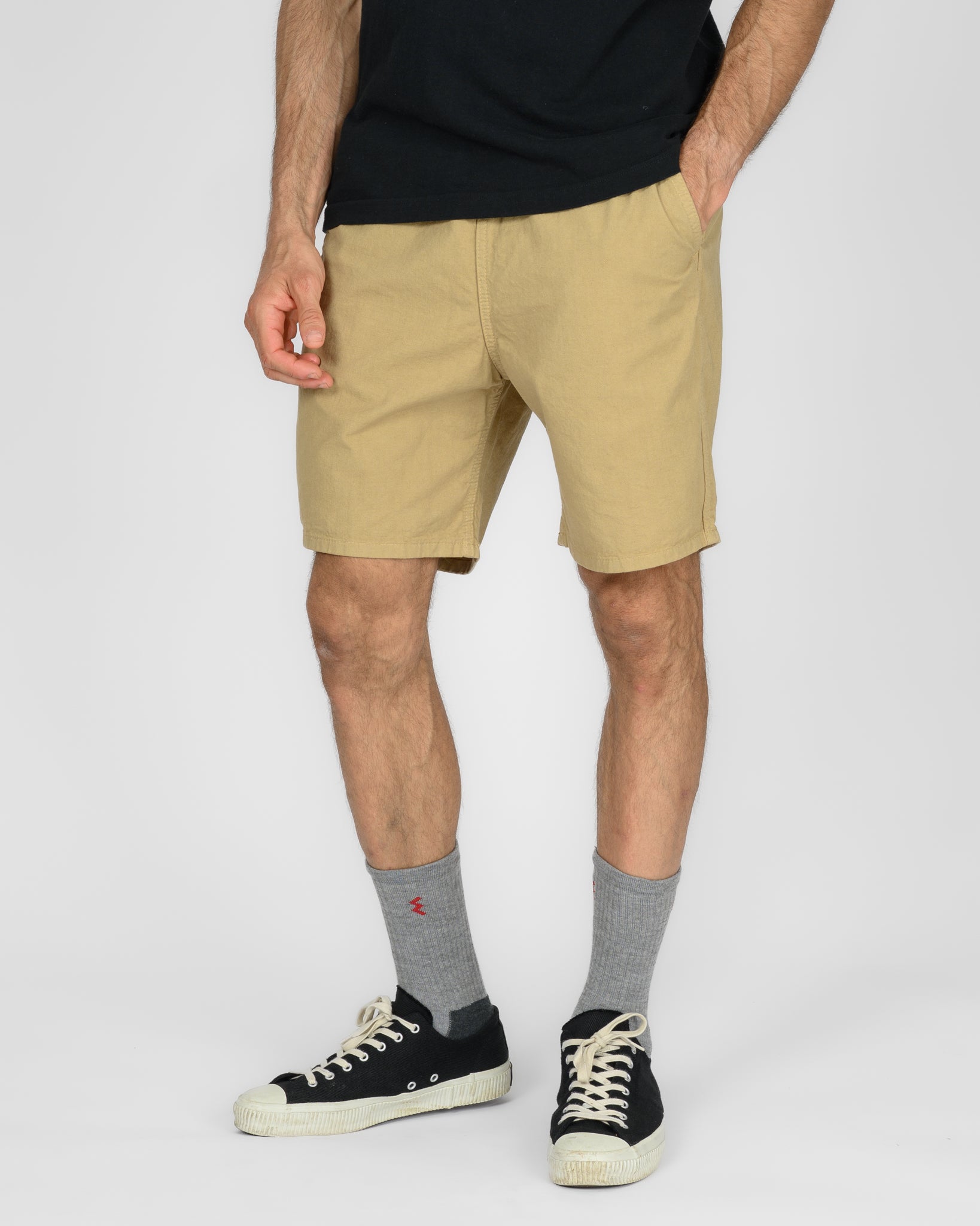 Cotton Easy Shorts - Khaki