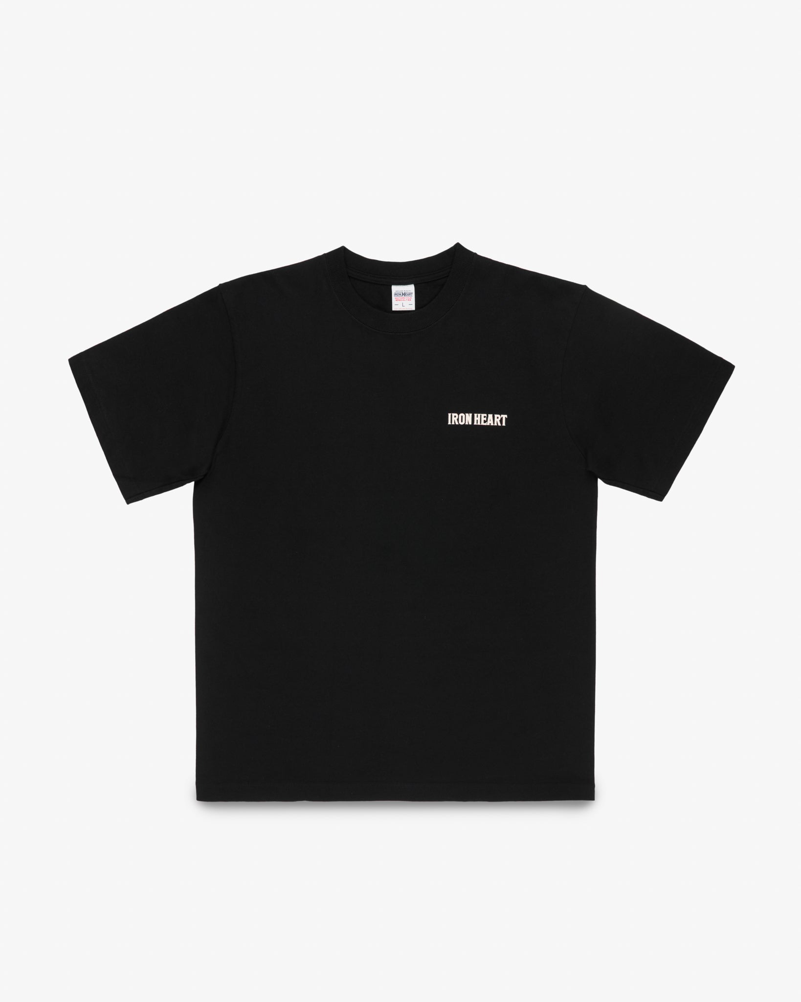 7.5oz Printed Loopwheel Crew Neck T-Shirt - Black