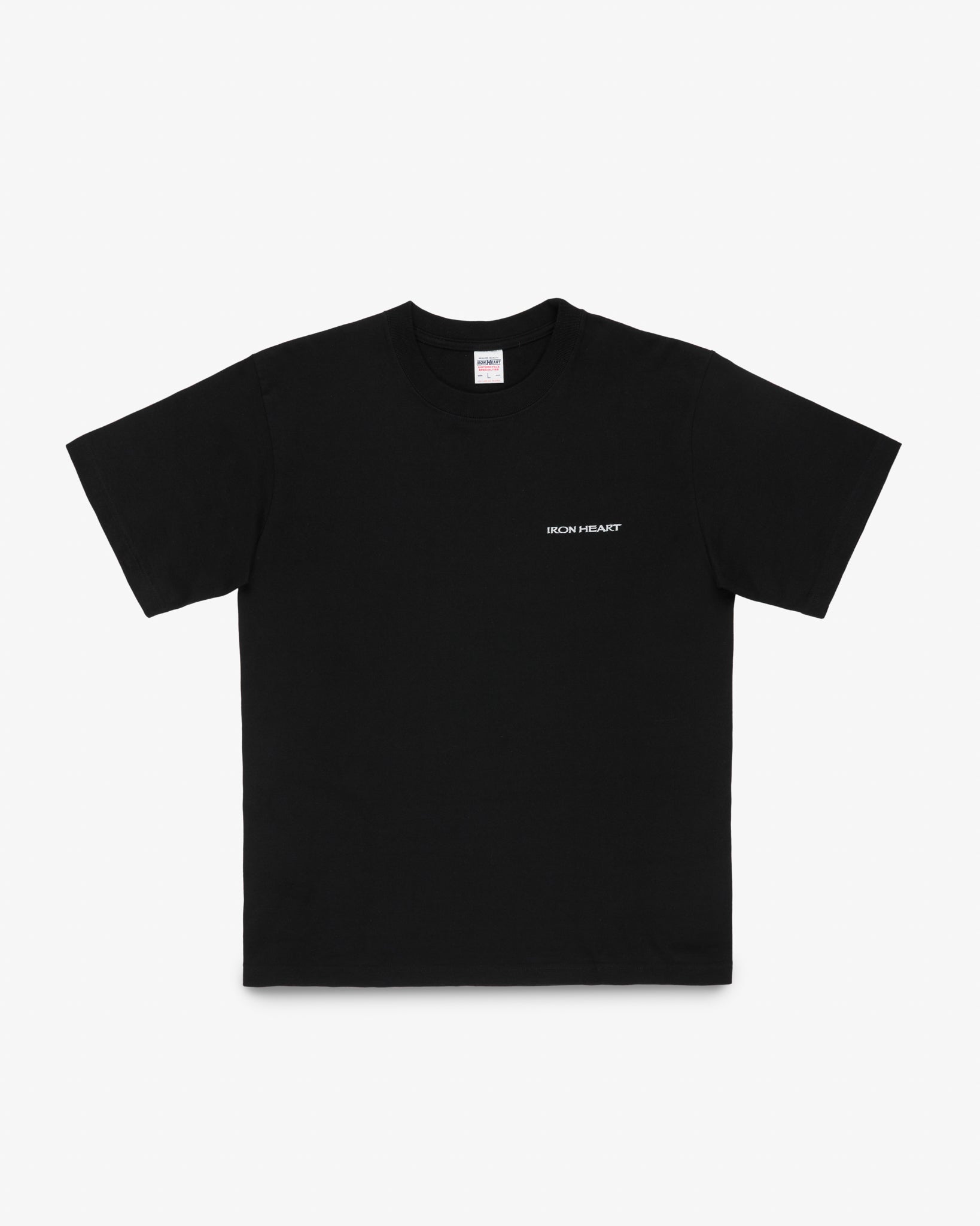 7.5oz Printed Loopwheel Crew Neck T-Shirt - Black