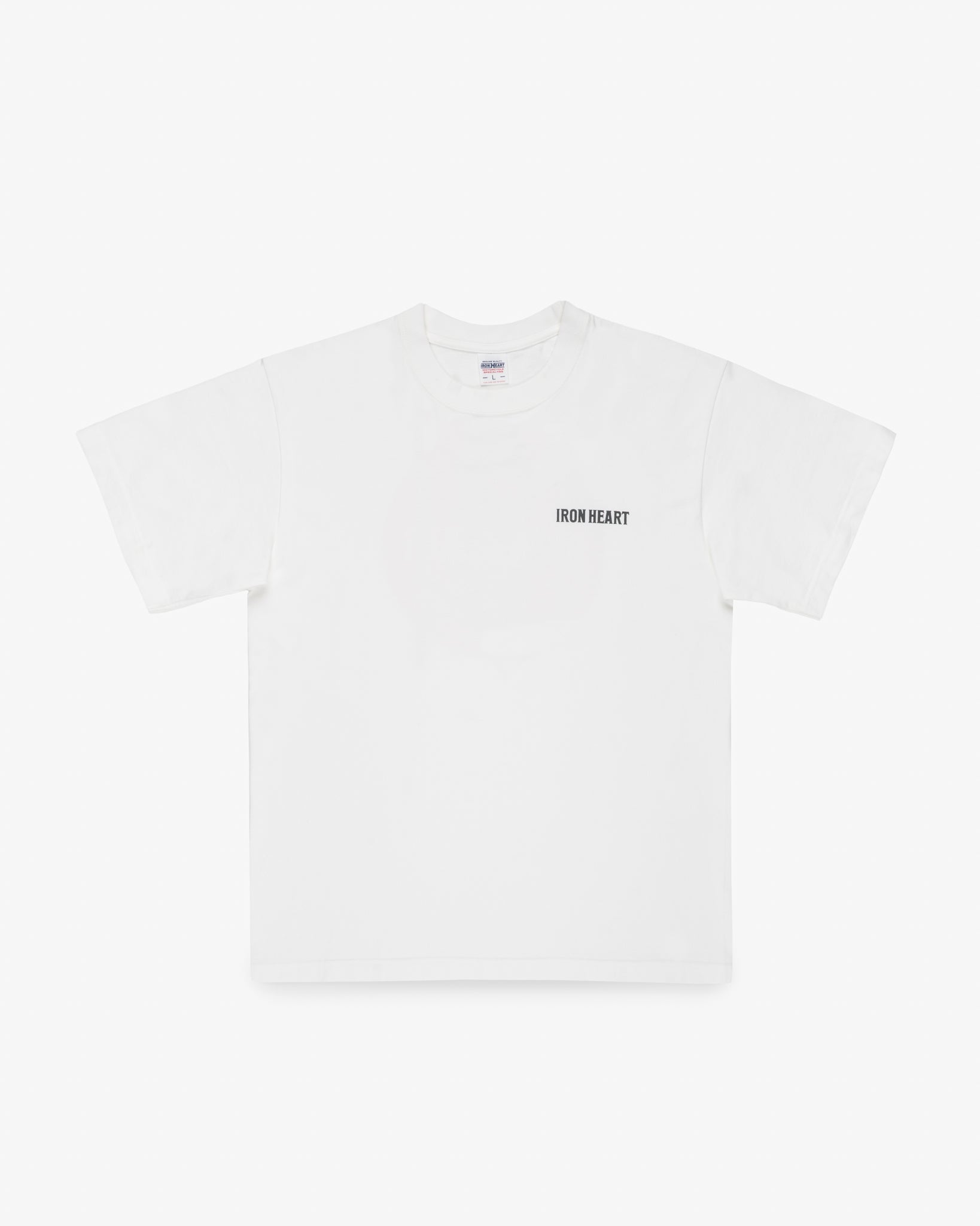 7.5oz Printed Loopwheel Crew Neck T-Shirt - White