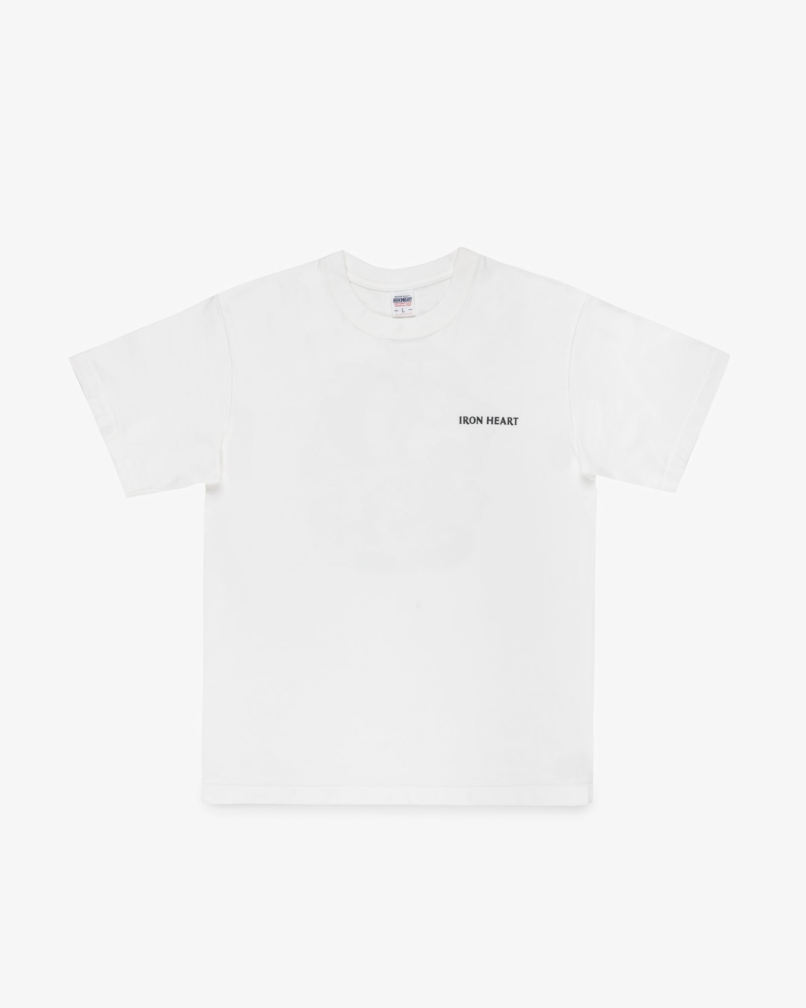 7.5oz Printed Loopwheel Crew Neck T-Shirt - White