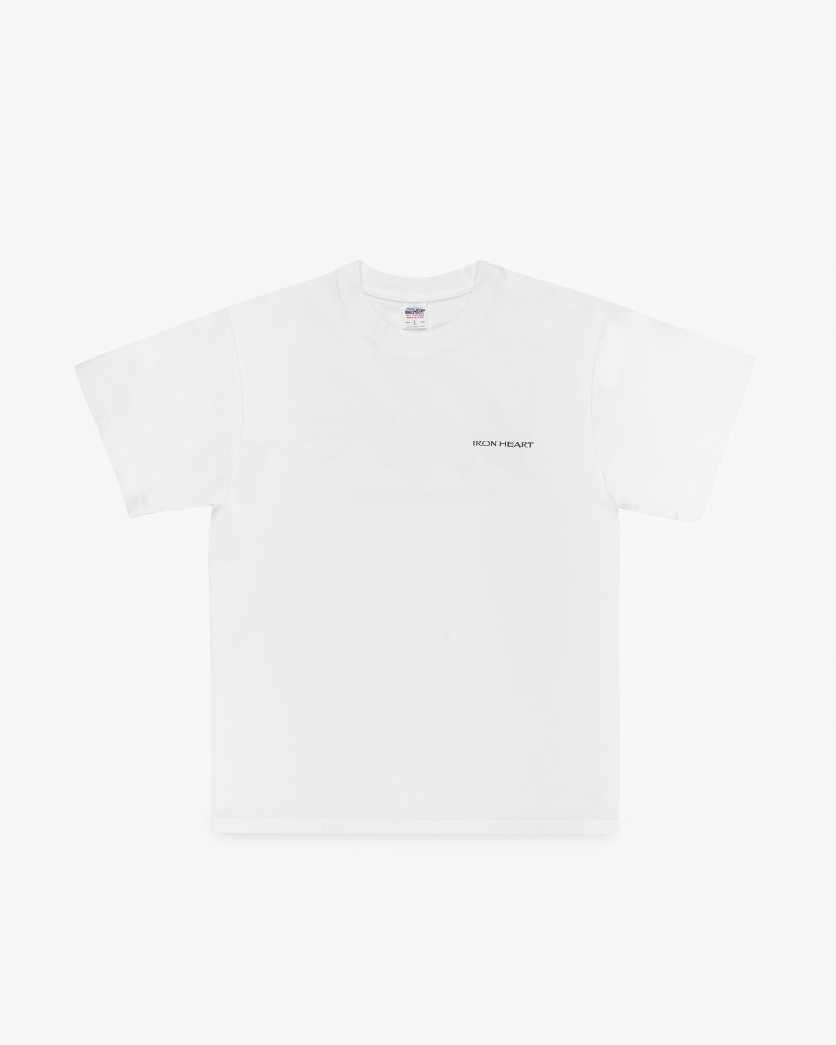 7.5oz Printed Loopwheel Crew Neck T-Shirt - White