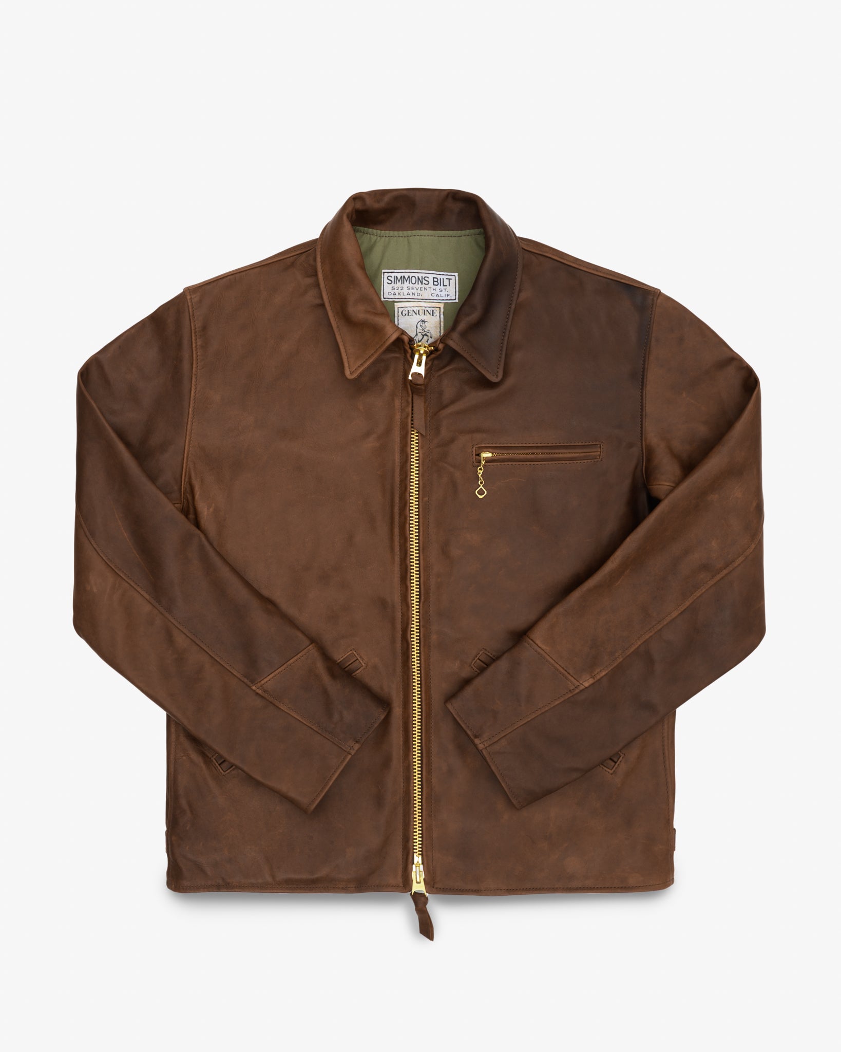 Iron Heart x Simmons Bilt Horsehide Savannah Jacket - Brown