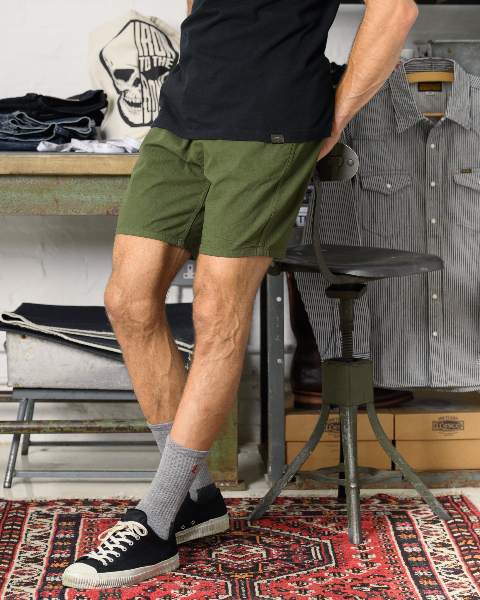 Cotton Easy Shorts - Olive – Iron Heart
