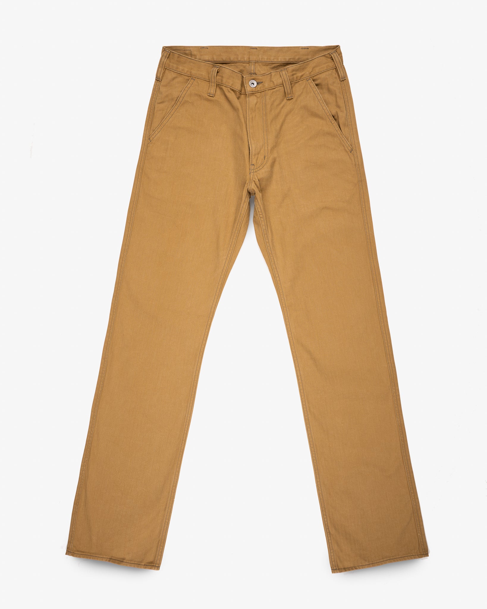 10oz Herringbone Wide Work Pants - Brown