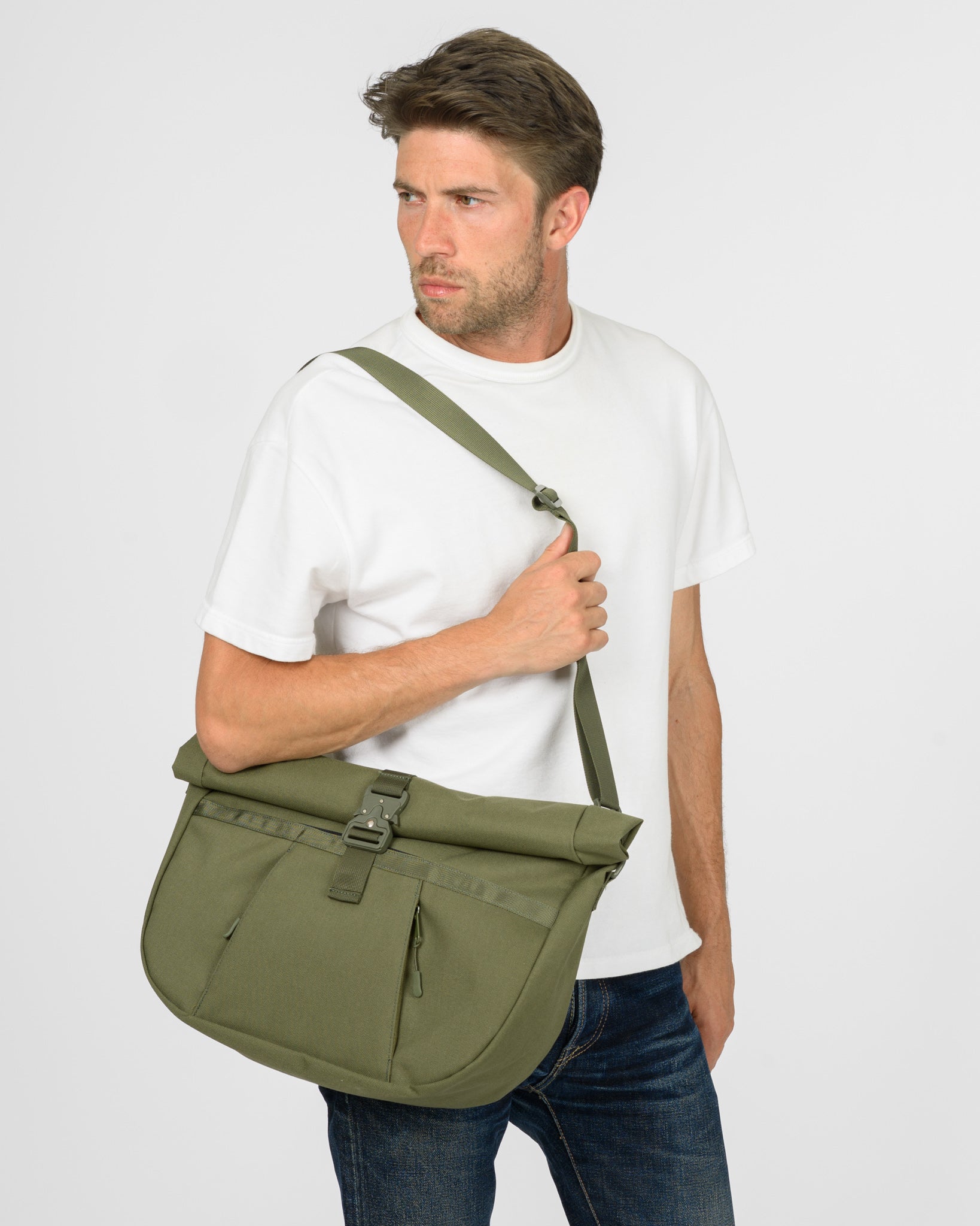 OGL Origo Roll-Top Hobo Bag - Olive