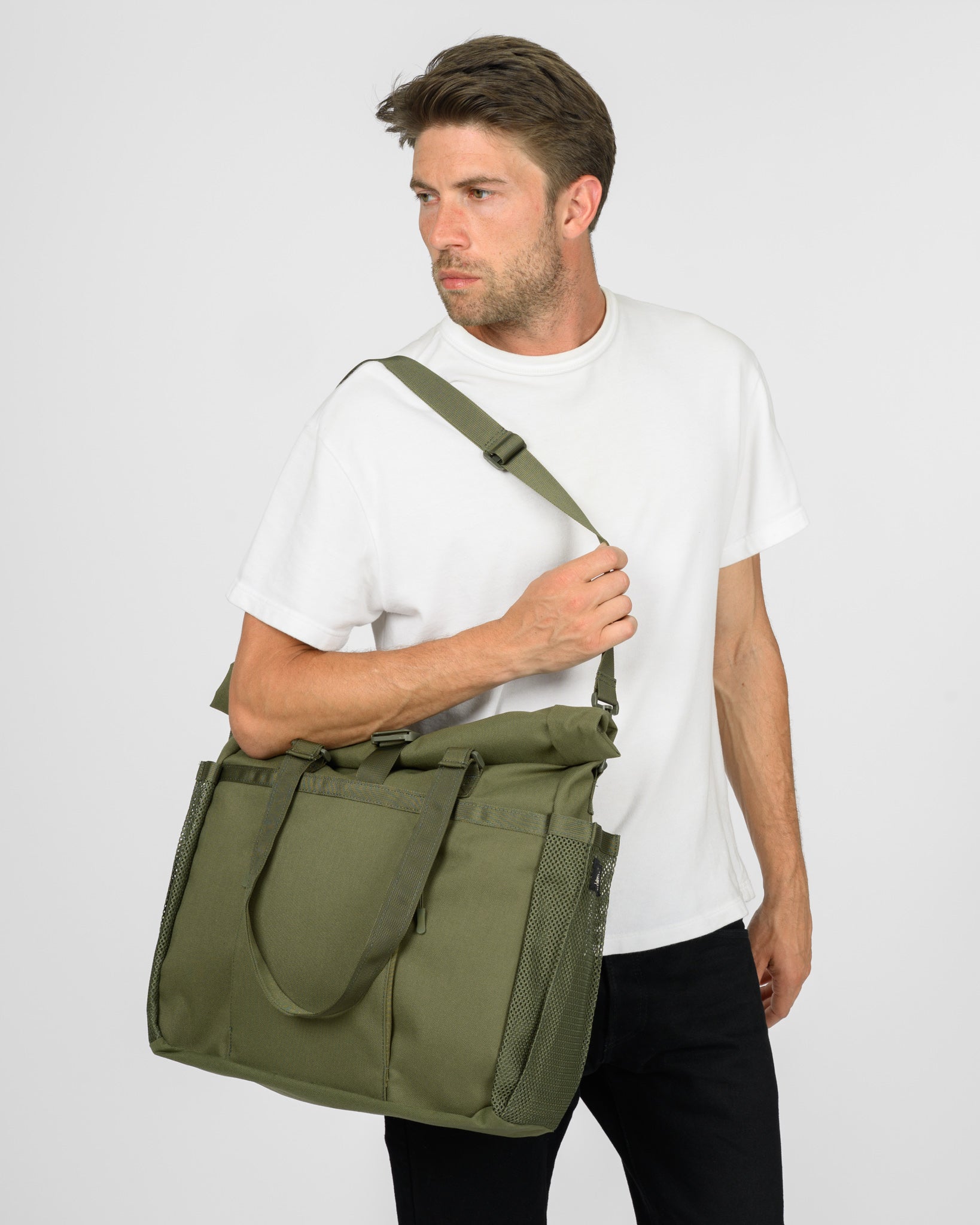 OGL Origo Roll-Top Tote Bag - Olive
