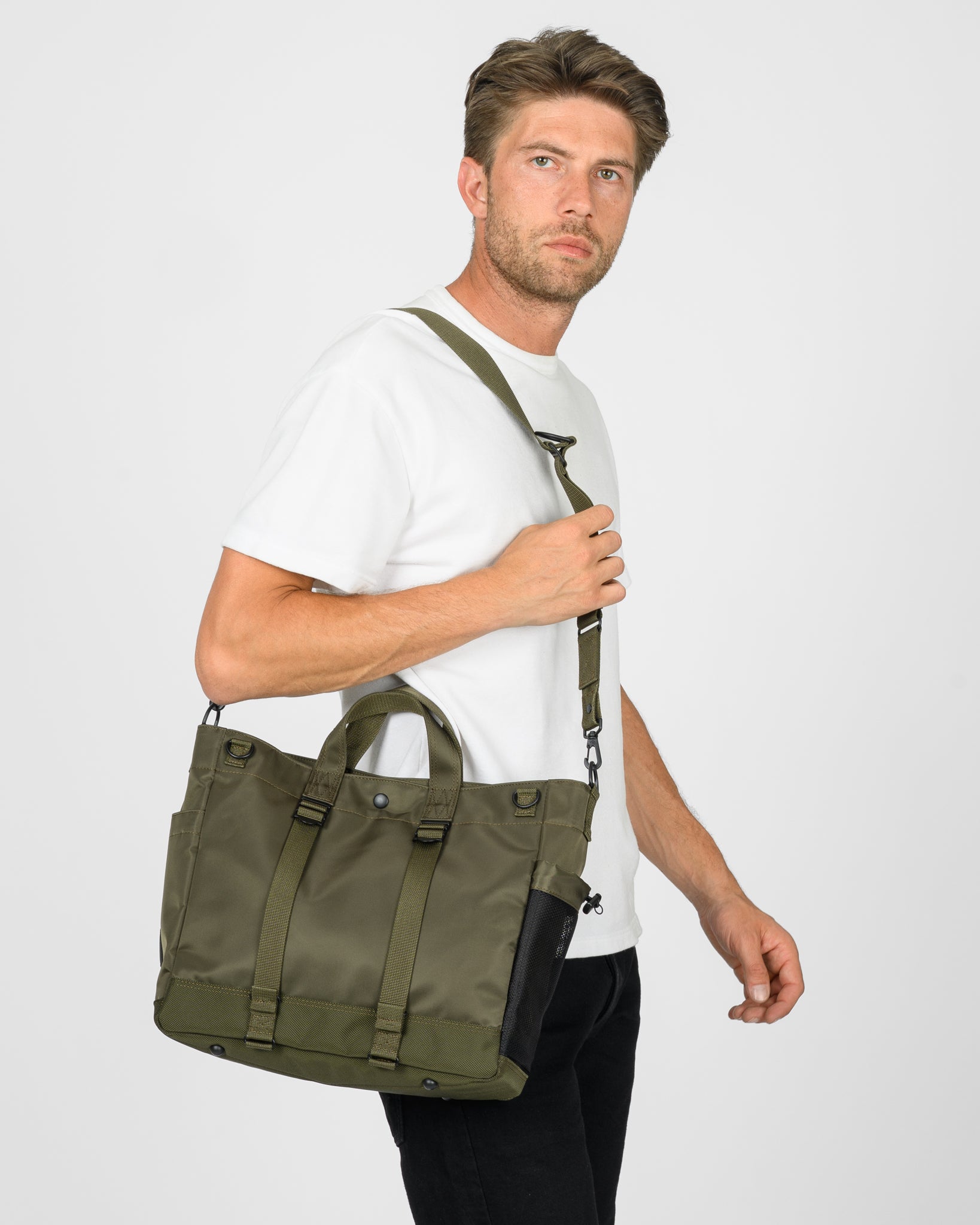 Porter - Yoshida & Co. - Ride 2Way Tote Bag - Olive – Iron Heart