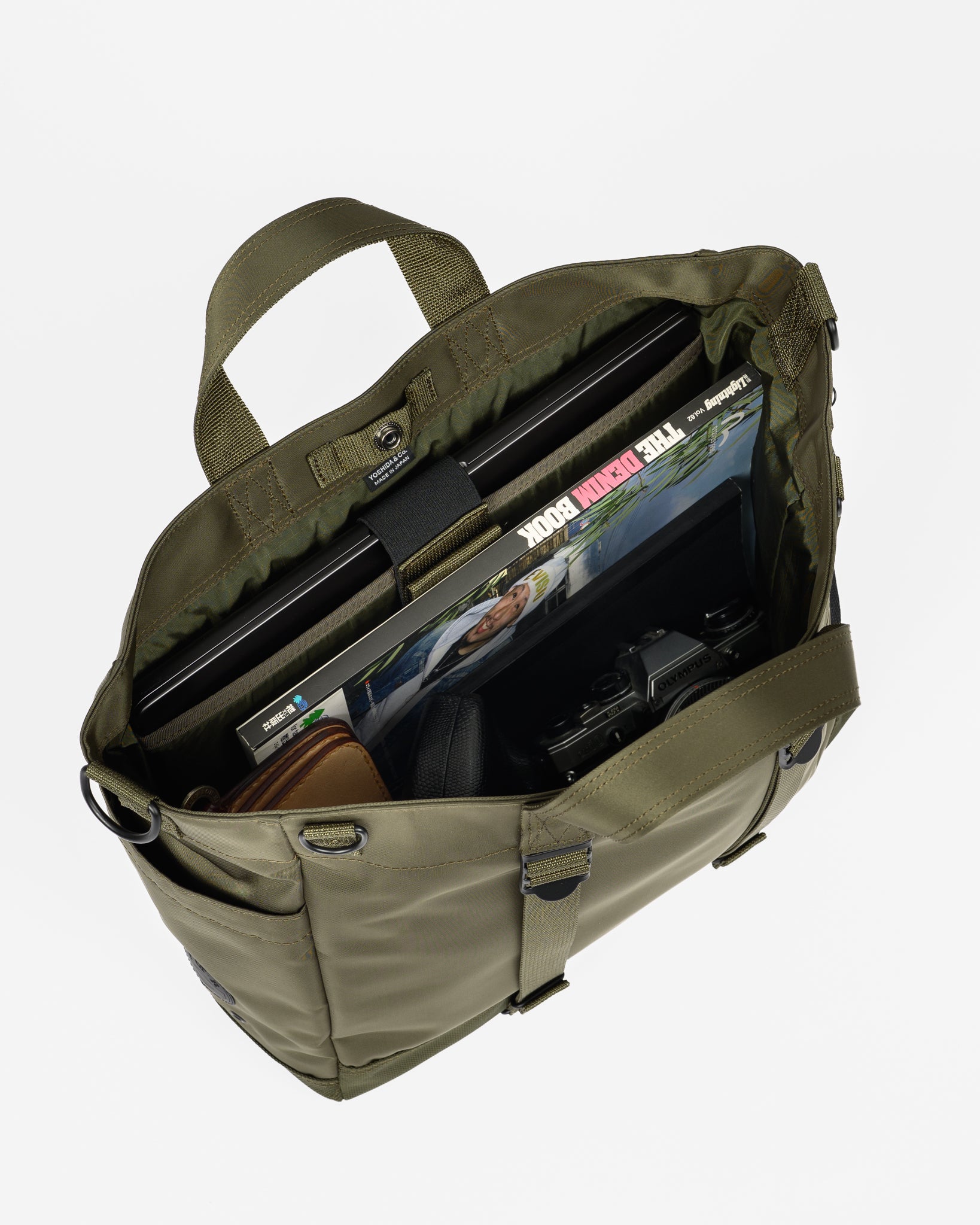 Porter - Yoshida & Co. - Ride 2Way Tote Bag - Olive – Iron Heart