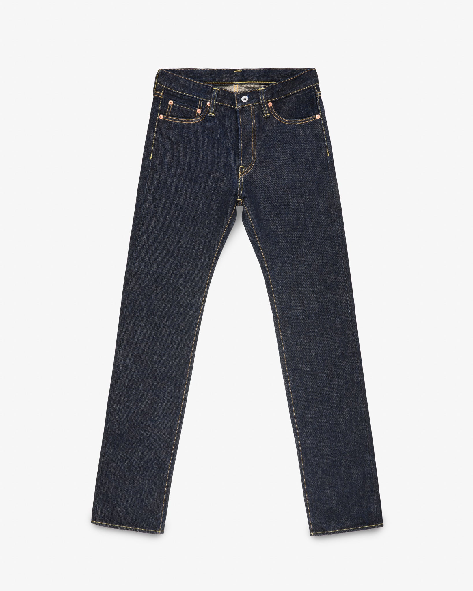 21oz Selvedge Denim Slim Straight Cut Jeans - Indigo