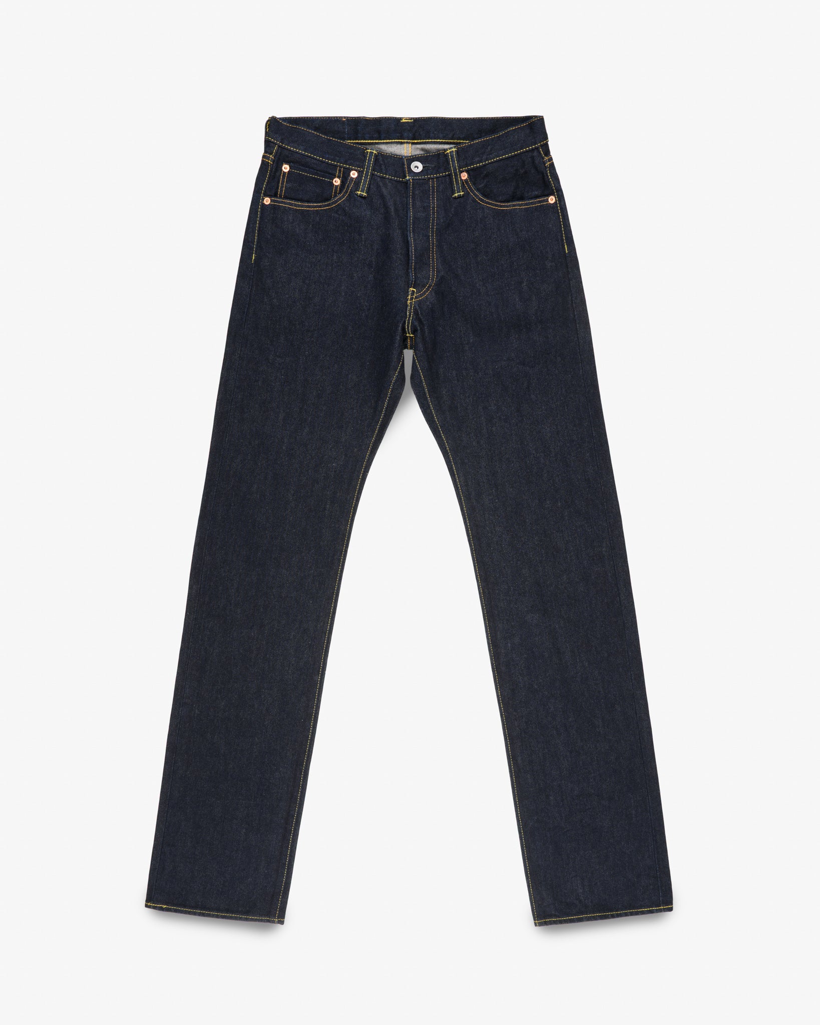 14oz Selvedge Denim Straight Cut Jeans - Indigo