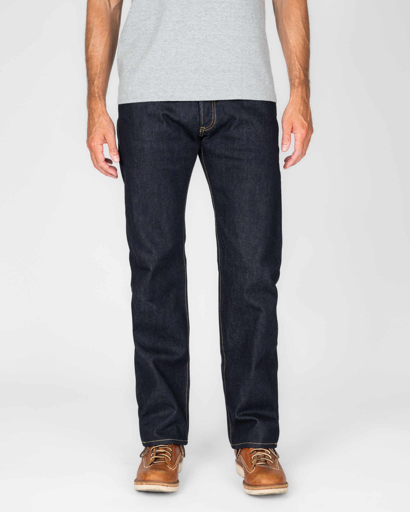 14oz Selvedge Denim Straight Cut Jeans - Indigo