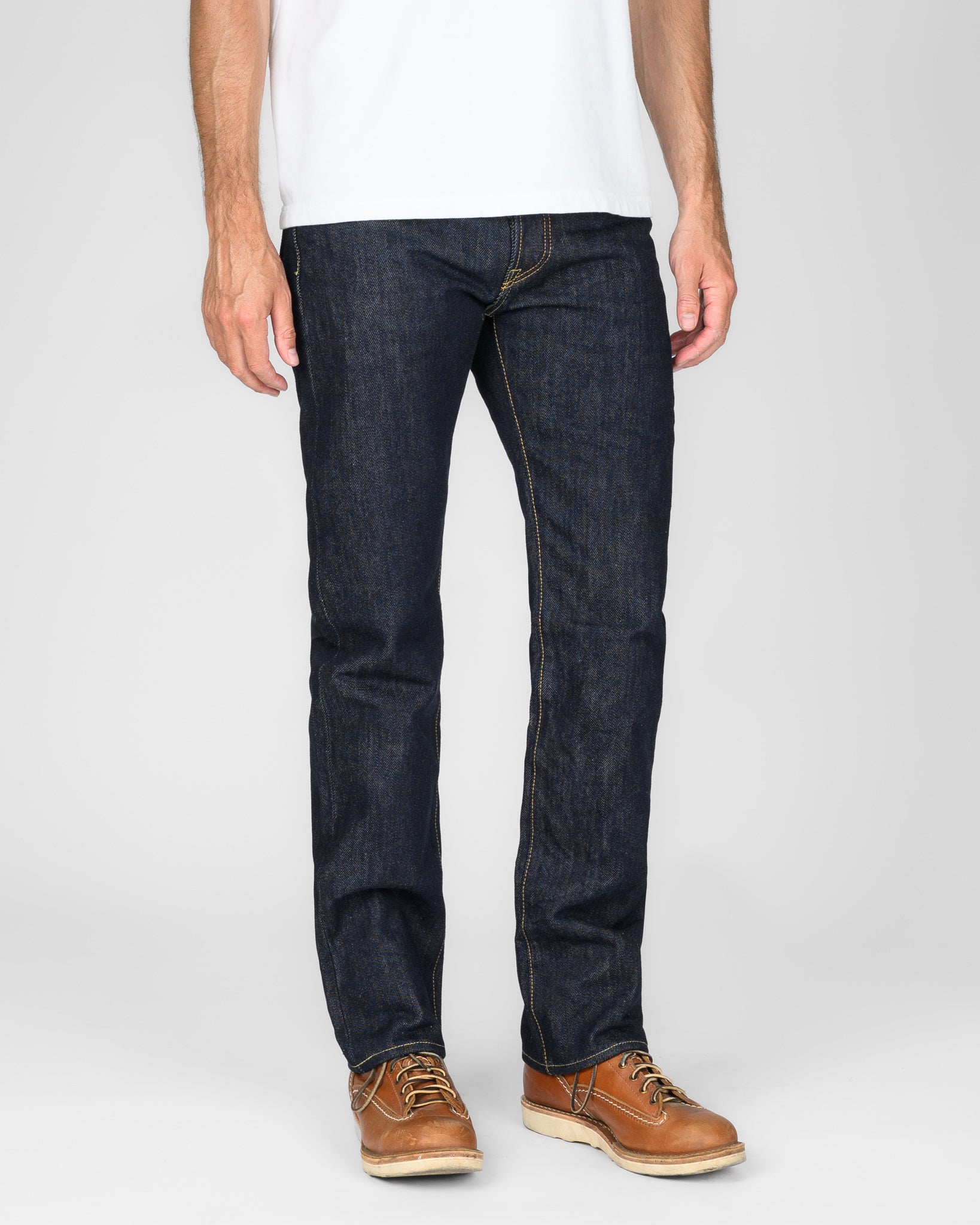 21oz Selvedge Denim Slim Straight Cut Jeans - Indigo