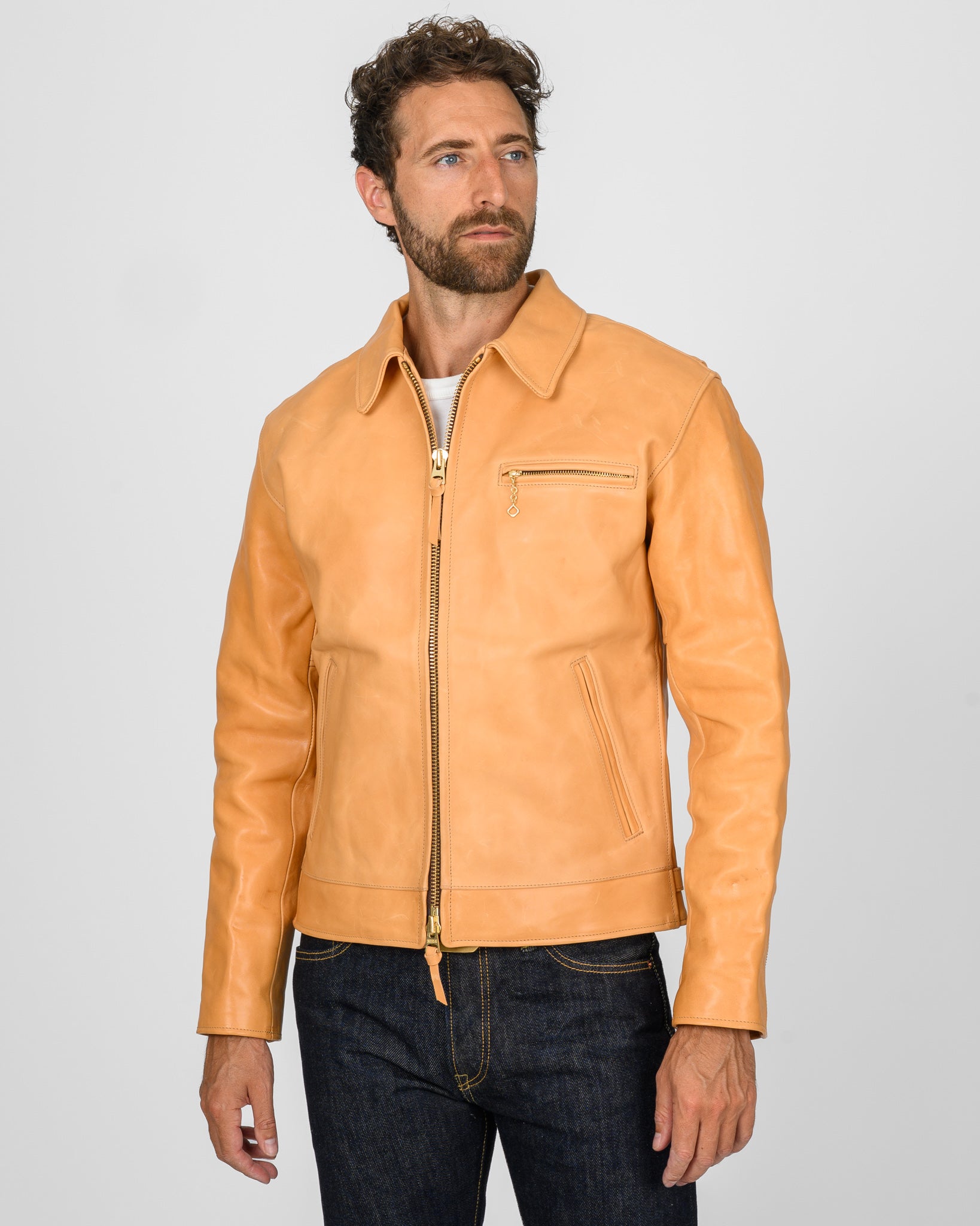 Iron Heart x Simmons Bilt Mustang Horsehide Tailgunner - Natural