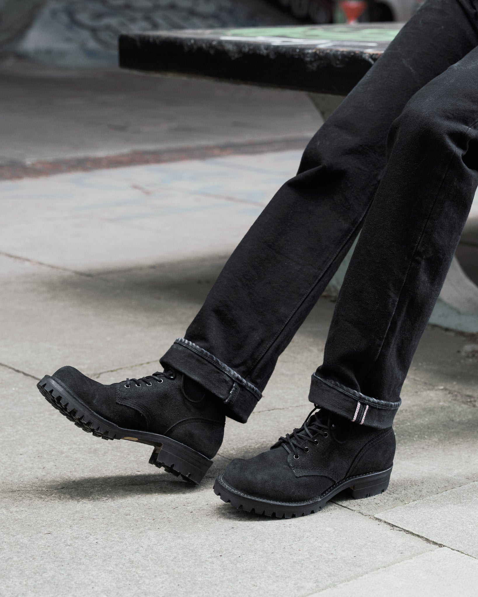 Iron Heart Int'l x Wesco® - 8" Warren Boot - Black Roughout