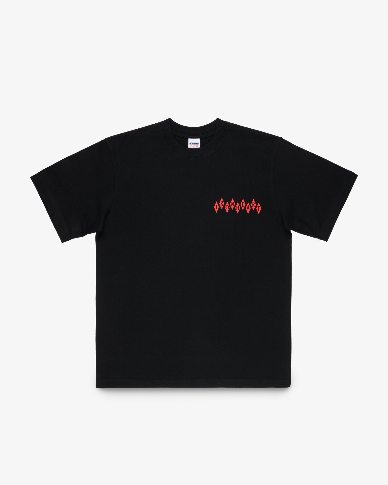 7.5oz Printed Loopwheel Crew Neck T-Shirt - Black