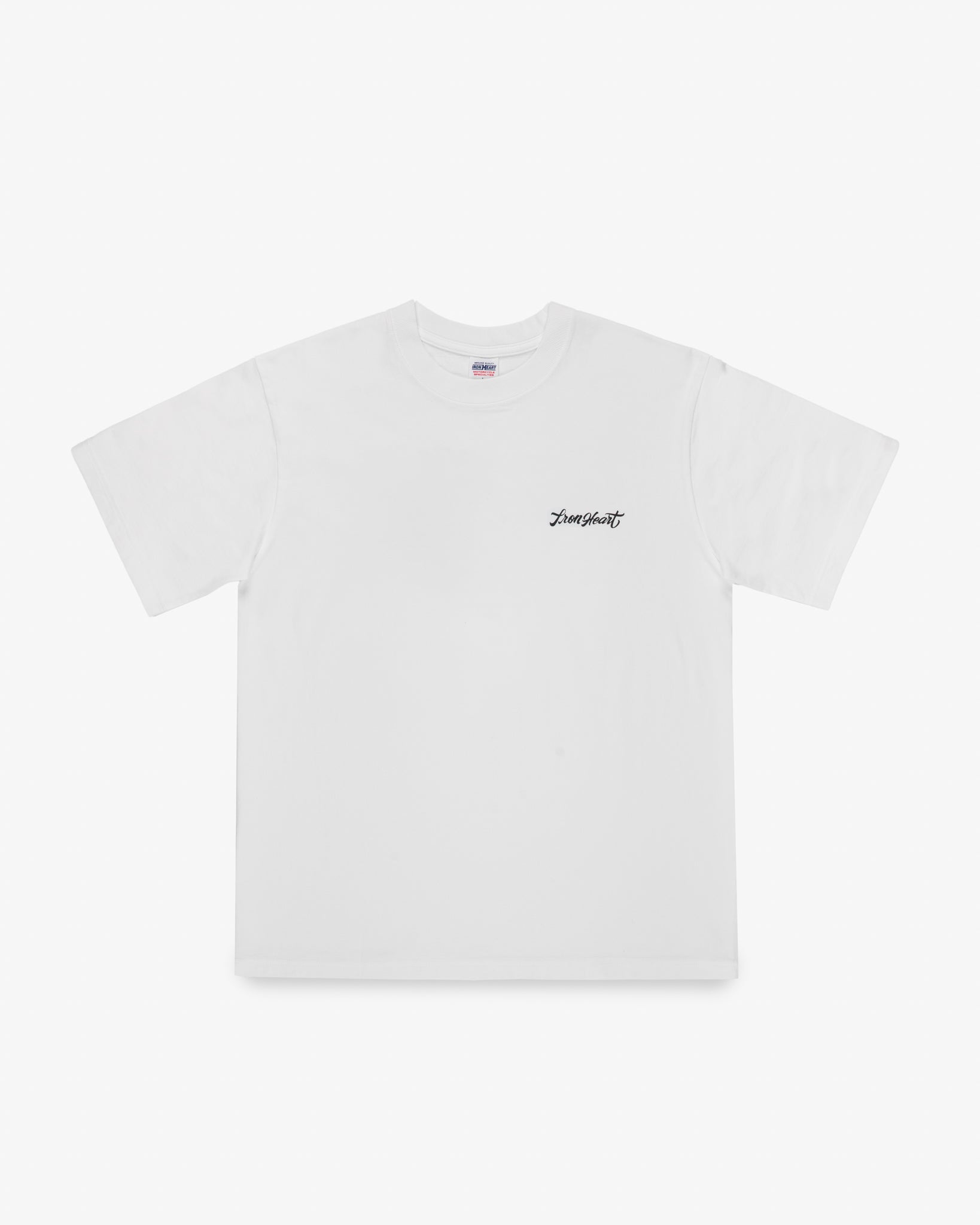 7.5oz Printed Loopwheel Crew Neck T-Shirt - White