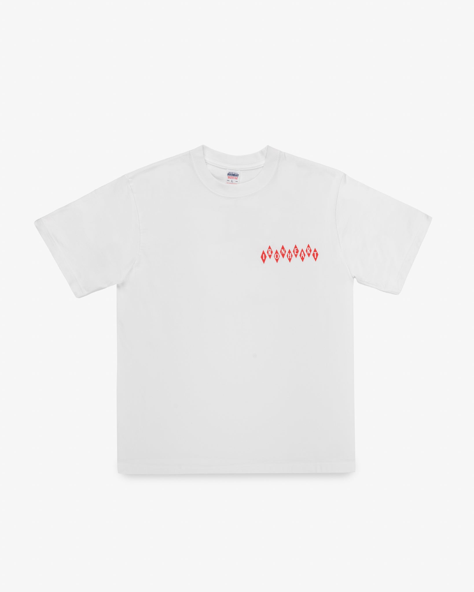 7.5oz Printed Loopwheel Crew Neck T-Shirt - White
