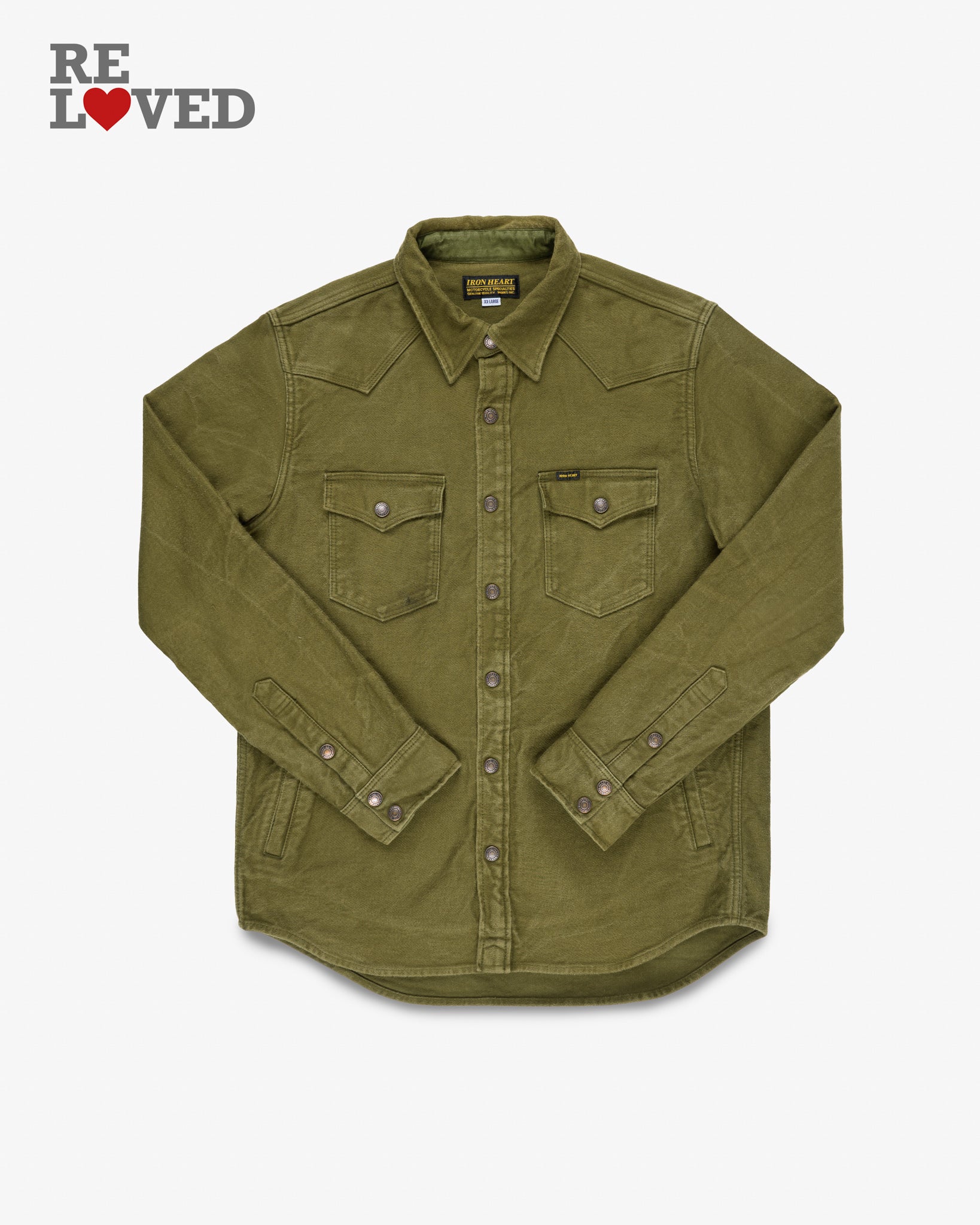 12oz Moleskin CPO Shirt - Olive (IHSH-331-ODG) Size XXL