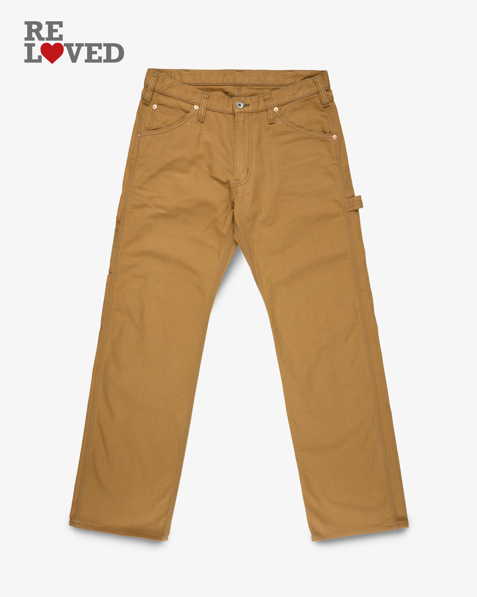 10oz Herringbone Painter’s Pants - Brown (IH-831-BRN) Tag 34, Hemmed to 32.5"