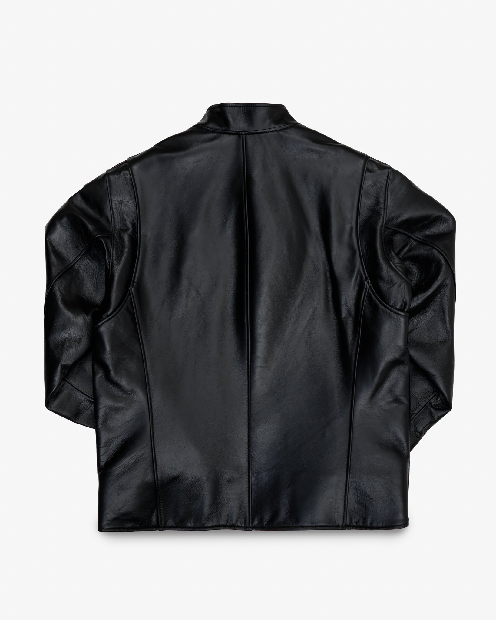 Japanese Horsehide Rider’s Jacket - Black (Tea-Core Dyed) (IHJ-40-BLK) Size XXL