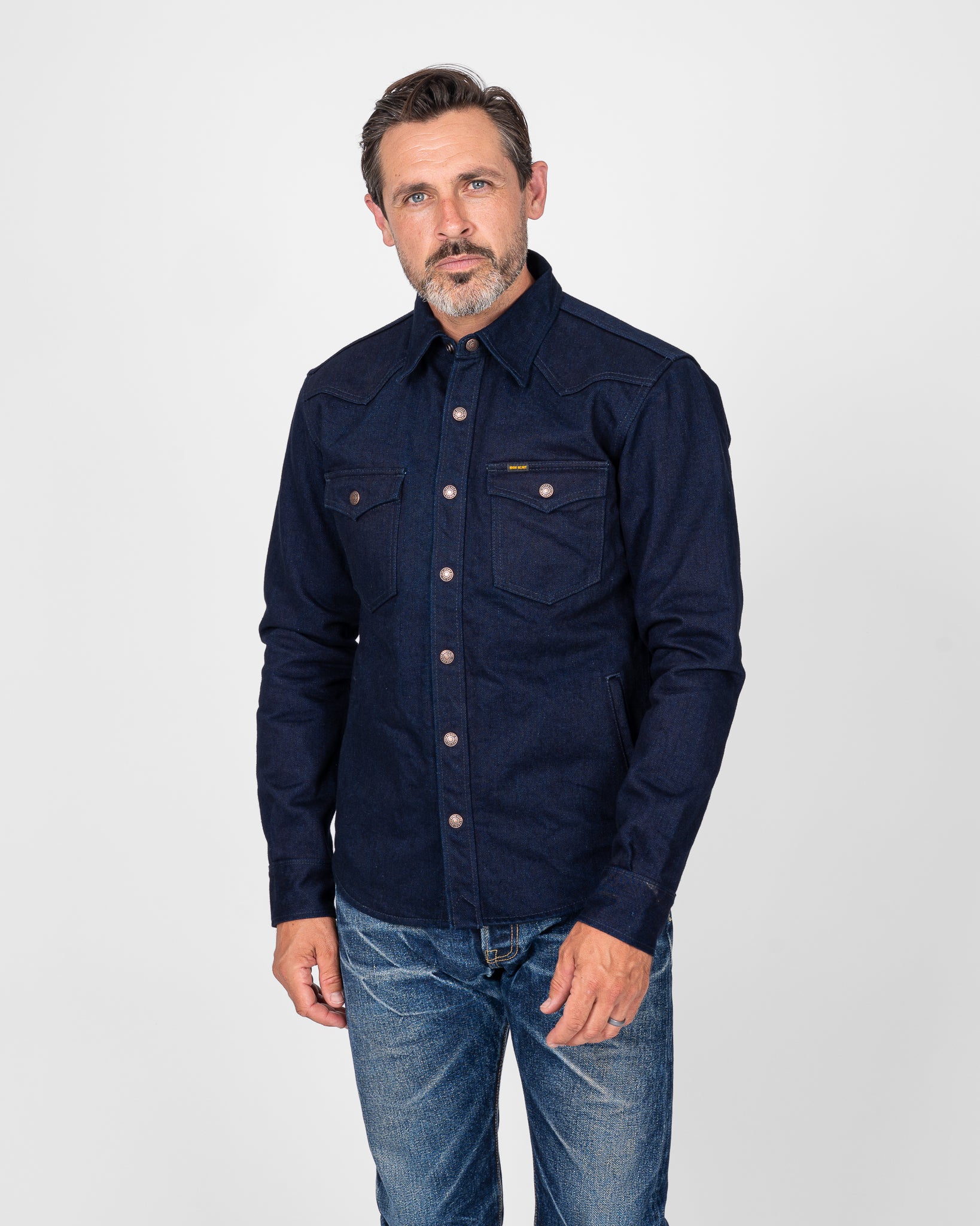 19oz Selvedge Denim CPO Shirt - Indigo/Black