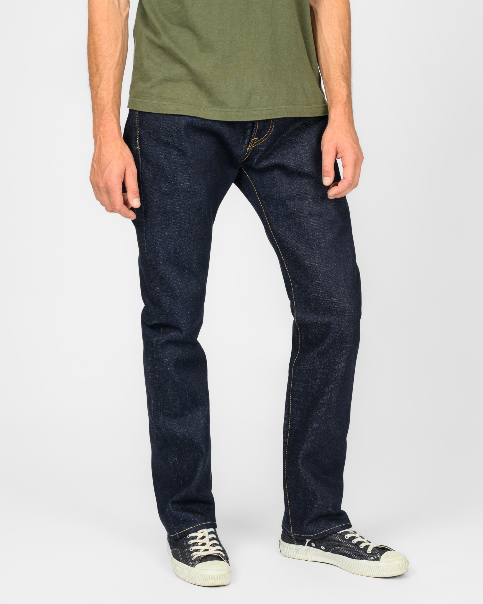 21/23oz Ultra Heavy Raw Selvedge Denim Slim Cut Jeans - Indigo