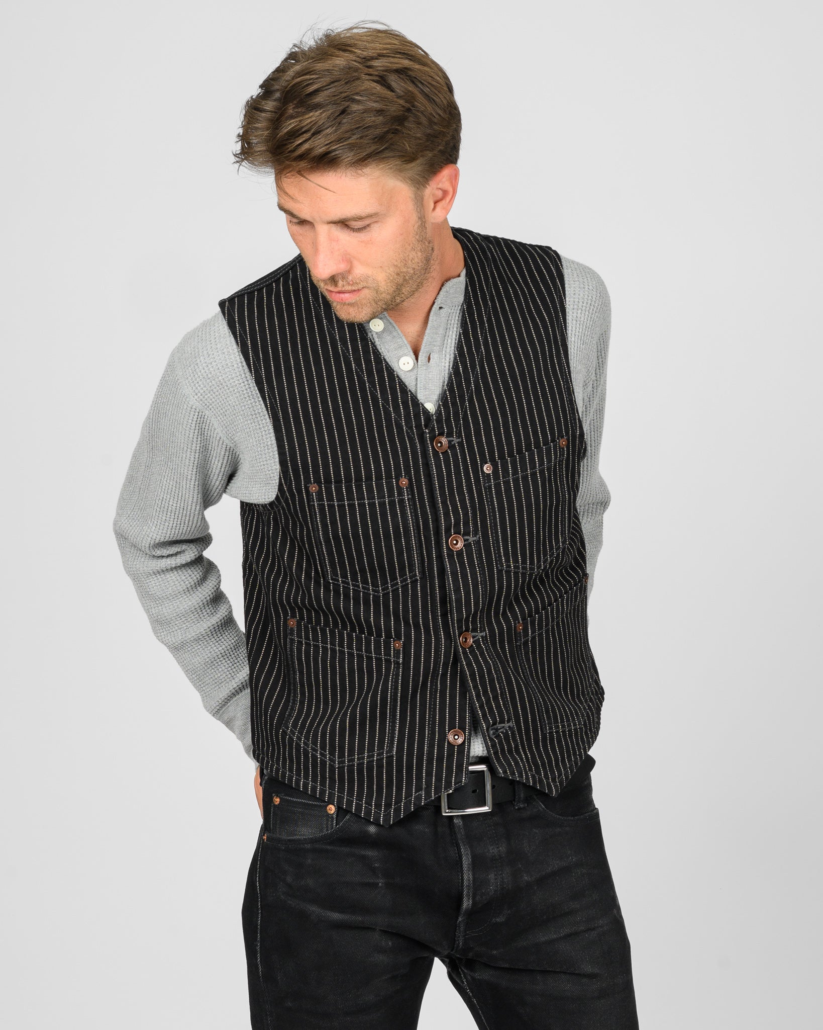 12oz Wabash/Duck Work Vest - Black/Black