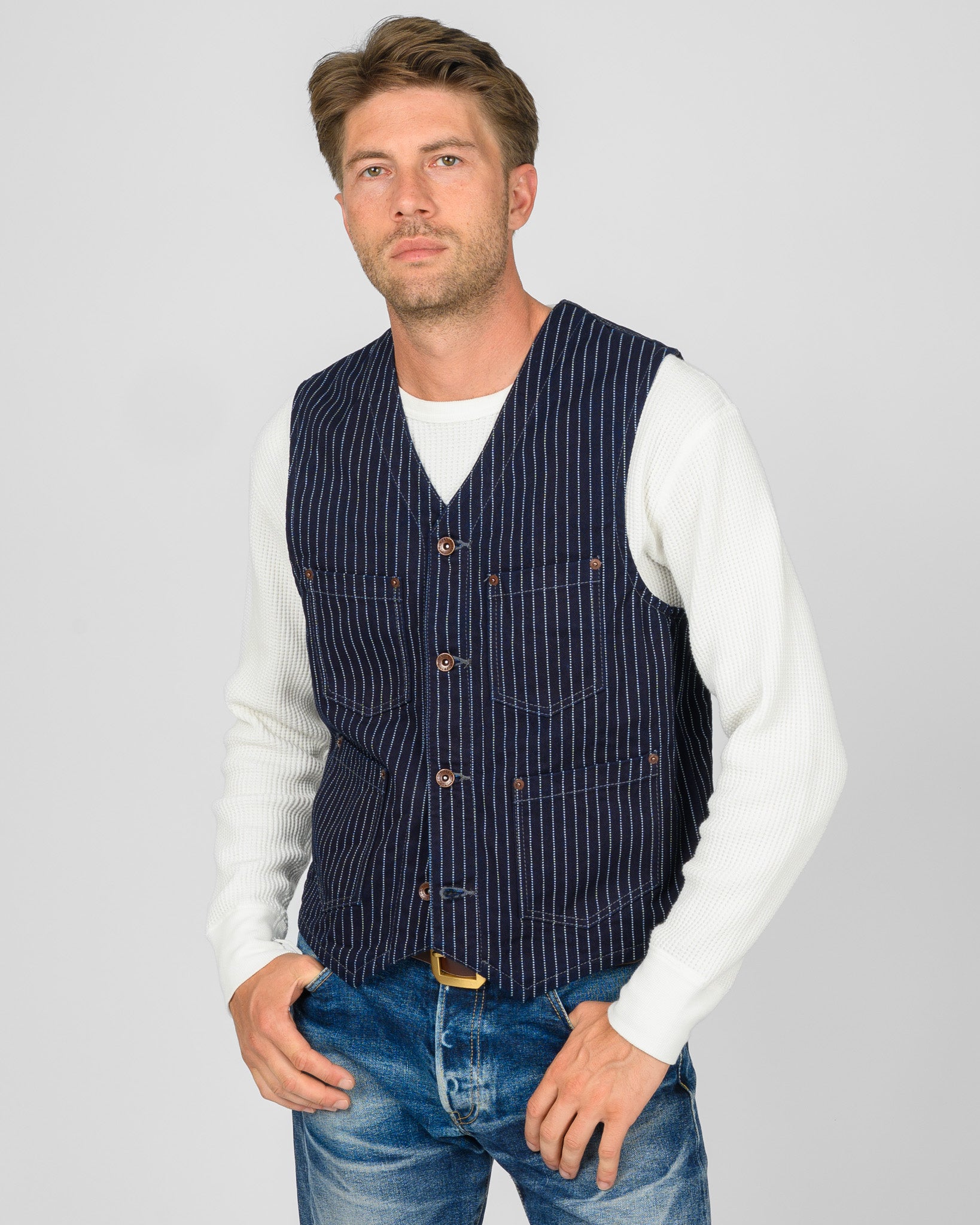12oz Wabash/Duck Work Vest - Indigo/Navy