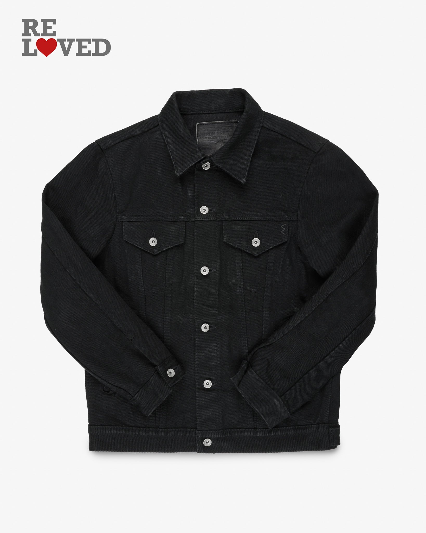 21oz Non-Fade Denim Modified Type III Jacket - Superblack (IH-9526PJ) Size XXL