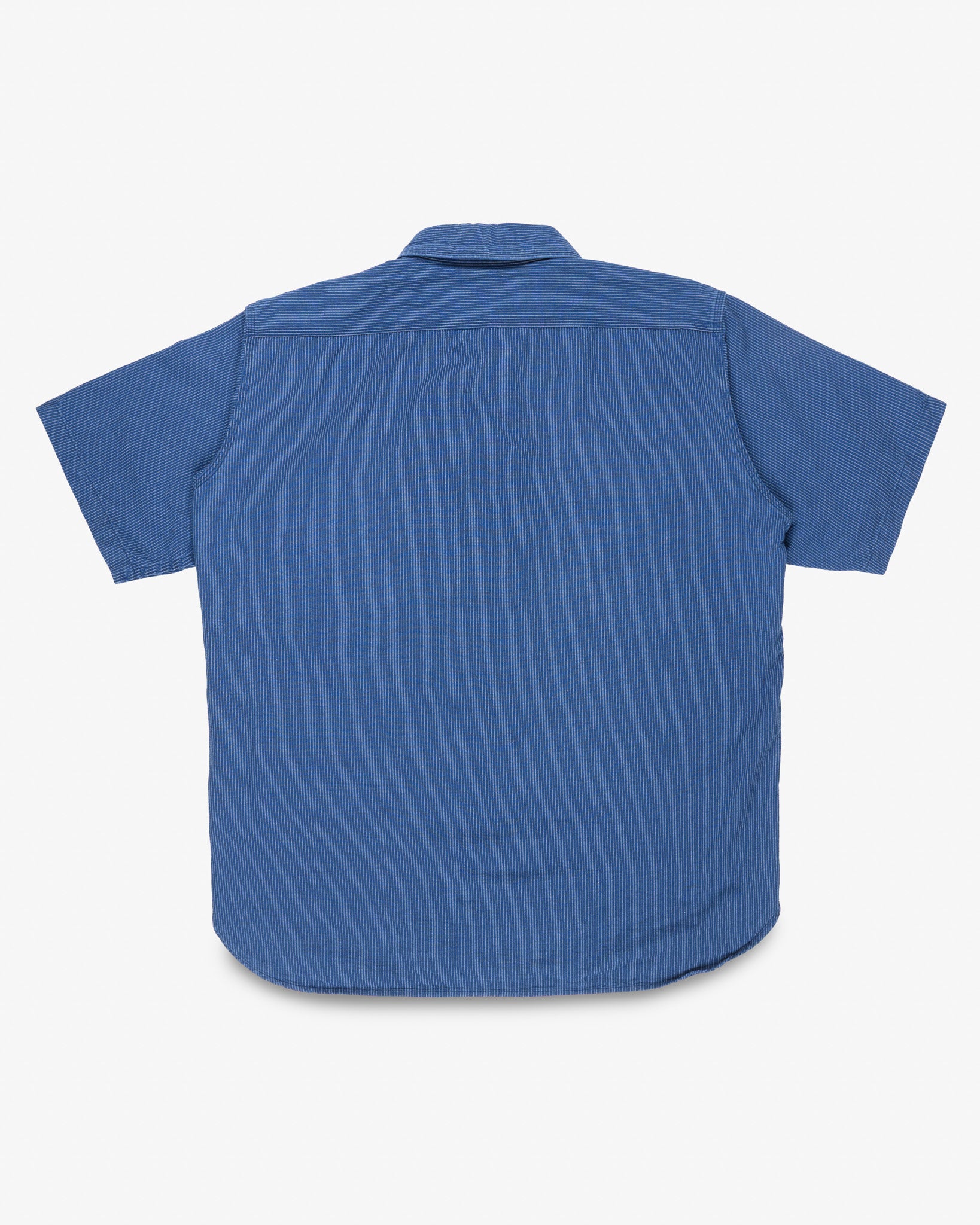 5oz Selvedge Ox Cloth Short Sleeved Work Shirt - Pinstripe (IHSH-420-PIN) Size XXXXL