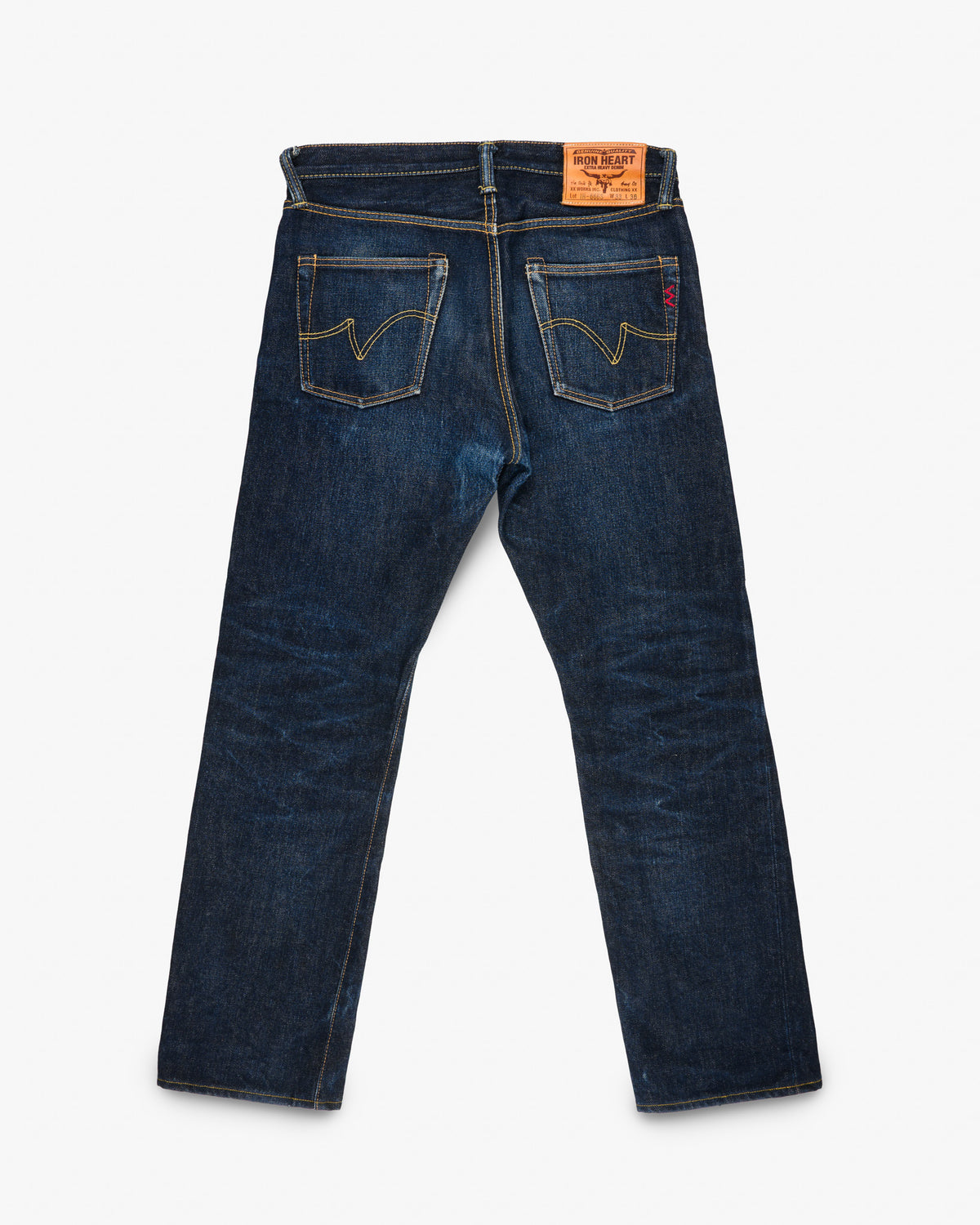18oz Raw Selvedge Denim Slim Straight Cut - Indigo (IH-666S) Tag 33, Hemmed to 29.5"
