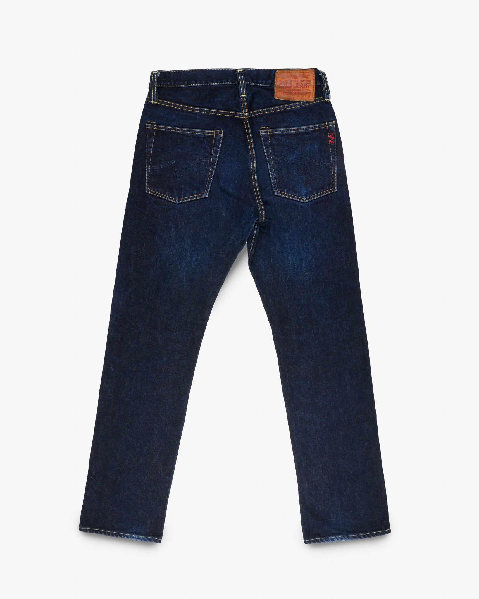 14oz Selvedge Denim Straight Cut Jeans - Indigo (IH-633S-142) Tag 30, Hemmed to 30.5"