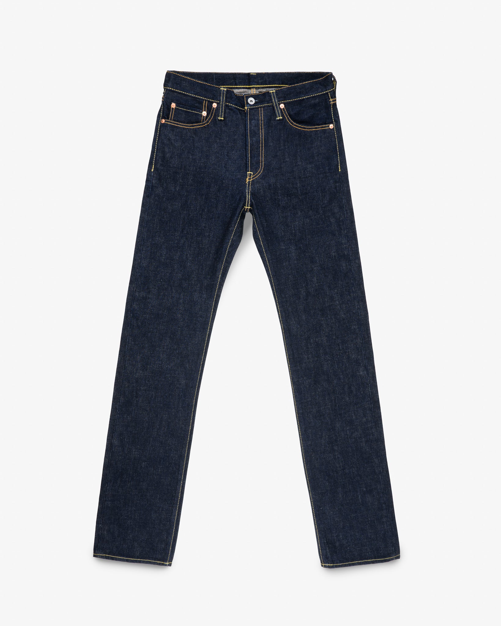 18oz Vintage Selvedge Denim Slim Straight Cut Jeans - Indigo