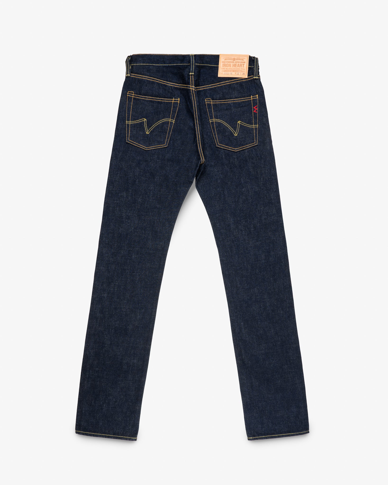 Iron Heart 18oz Vintage Selvedge Denim Slim Straight Cut Jeans