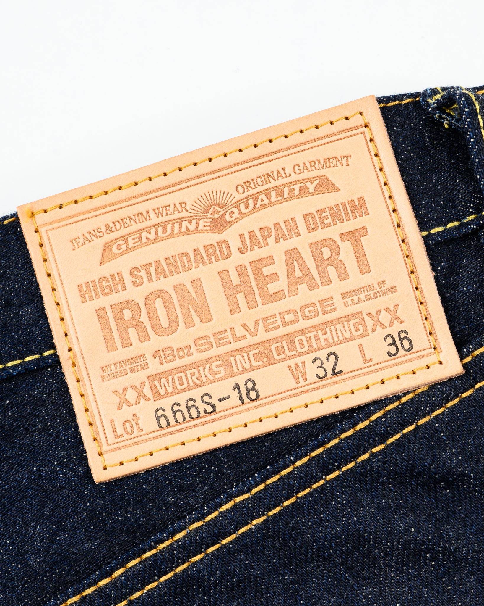 Iron Heart 18oz Vintage Selvedge Denim Slim Straight Cut Jeans