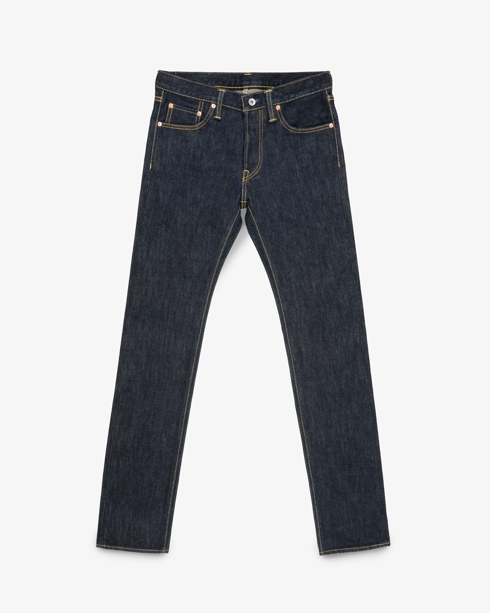 21oz Selvedge Denim Slim Tapered Cut Jeans - Indigo