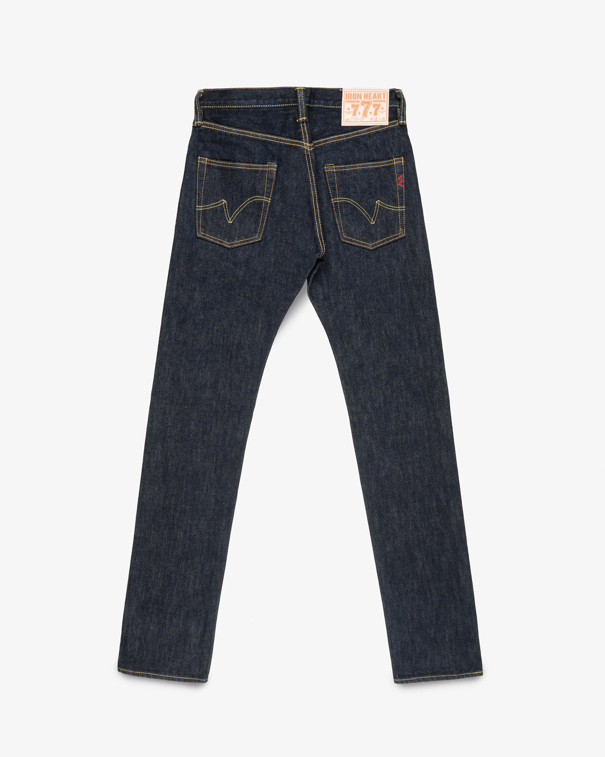 21oz Selvedge Denim Slim Tapered Cut Jeans - Indigo (IH-777S-21) Tag 34, Hemmed to 28.0"