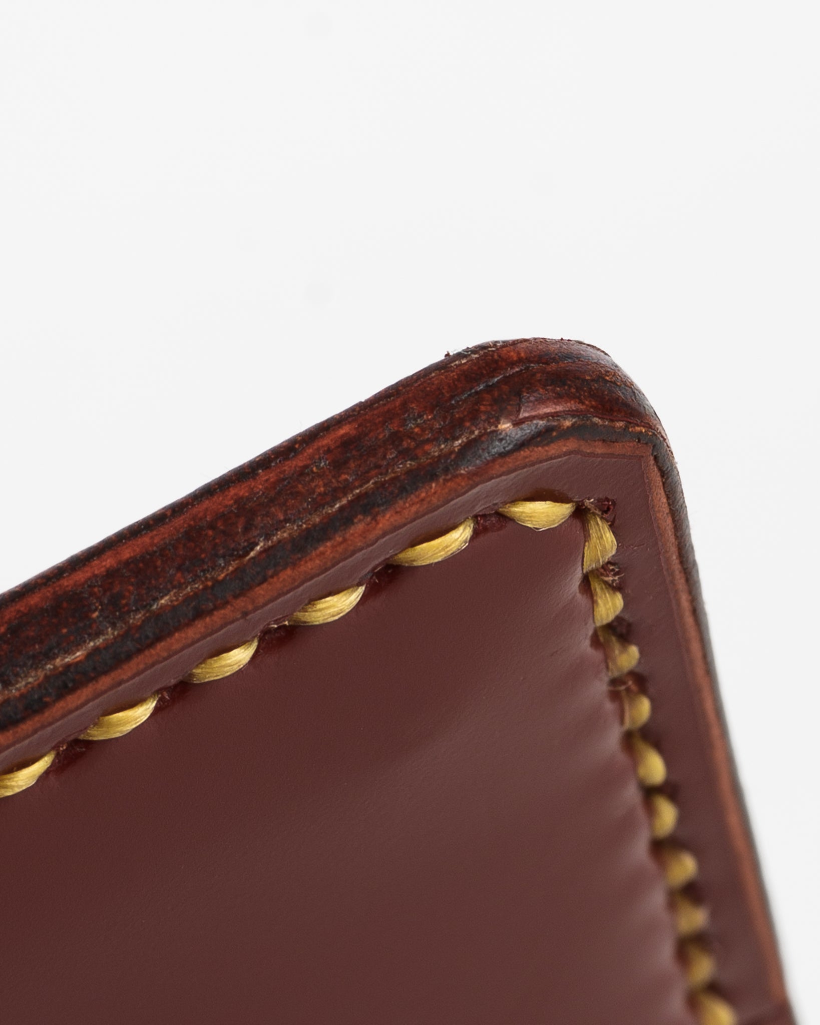 Iron Heart Shell Cordovan Card Holder - Oxblood
