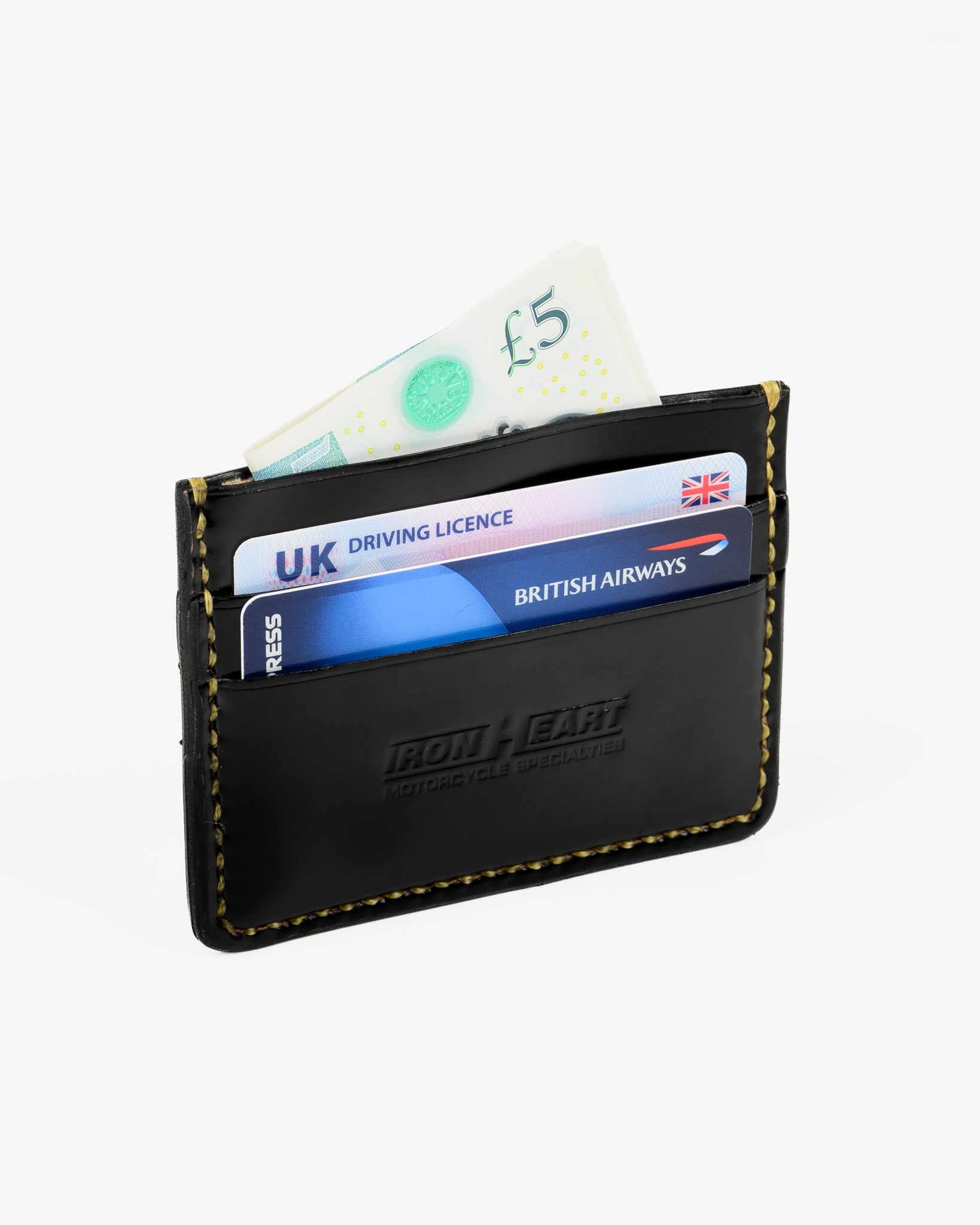 Shell Cordovan Card Holder - Black