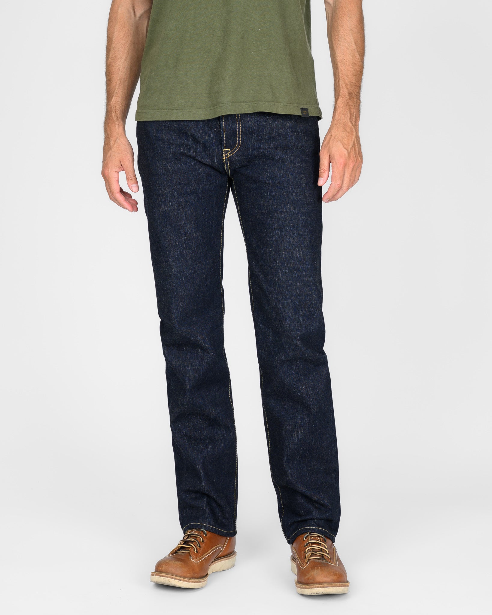 18oz Vintage Selvedge Denim Slim Straight Cut Jeans - Indigo
