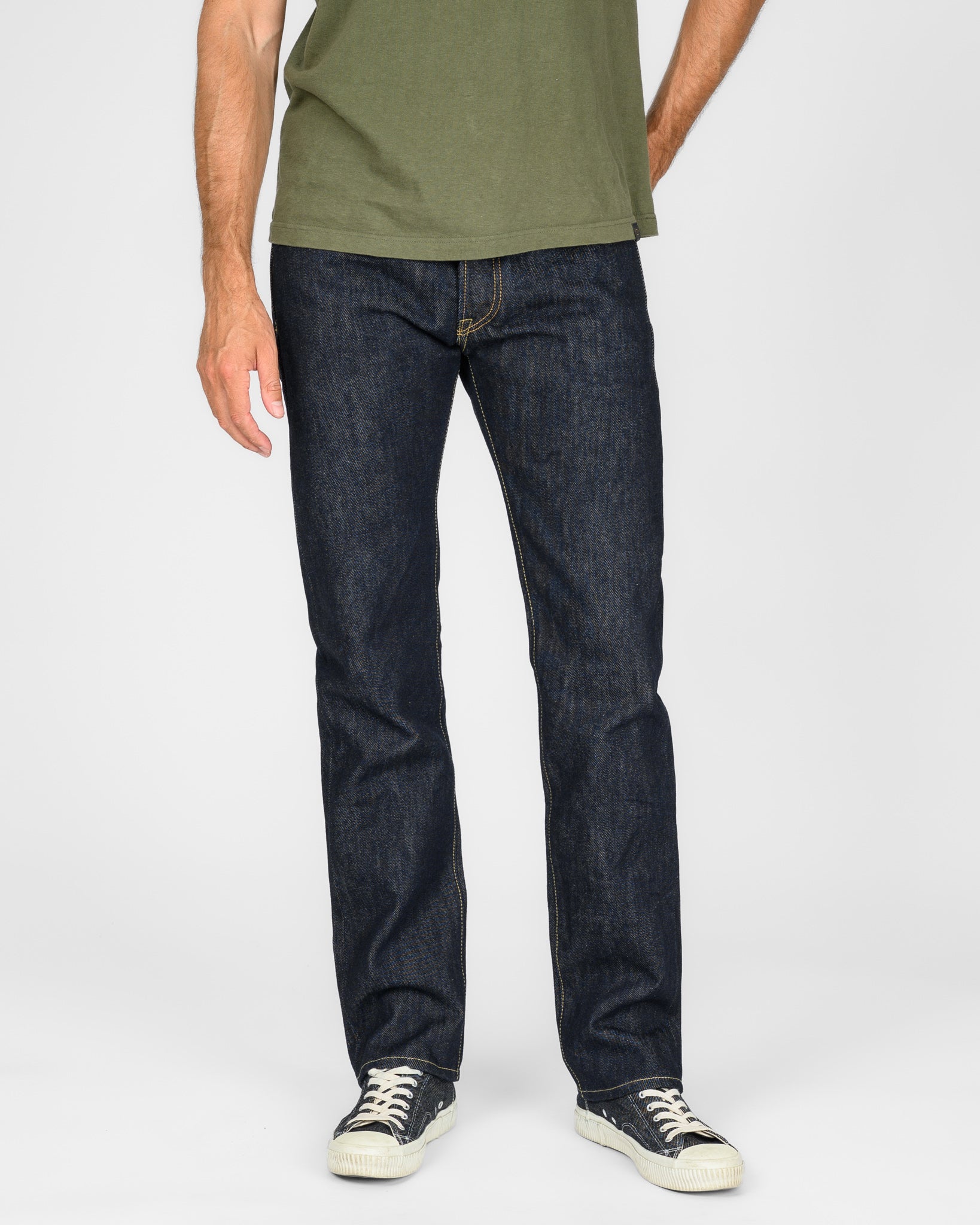 21oz Selvedge Denim Slim Tapered Cut Jeans - Indigo